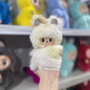 18cm Handmade Custom Light colored cute rabbit Labubu vinyl plush pendant