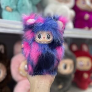 18cm Handmade Custom Colorful magnetic bear Labubu vinyl plush pendant