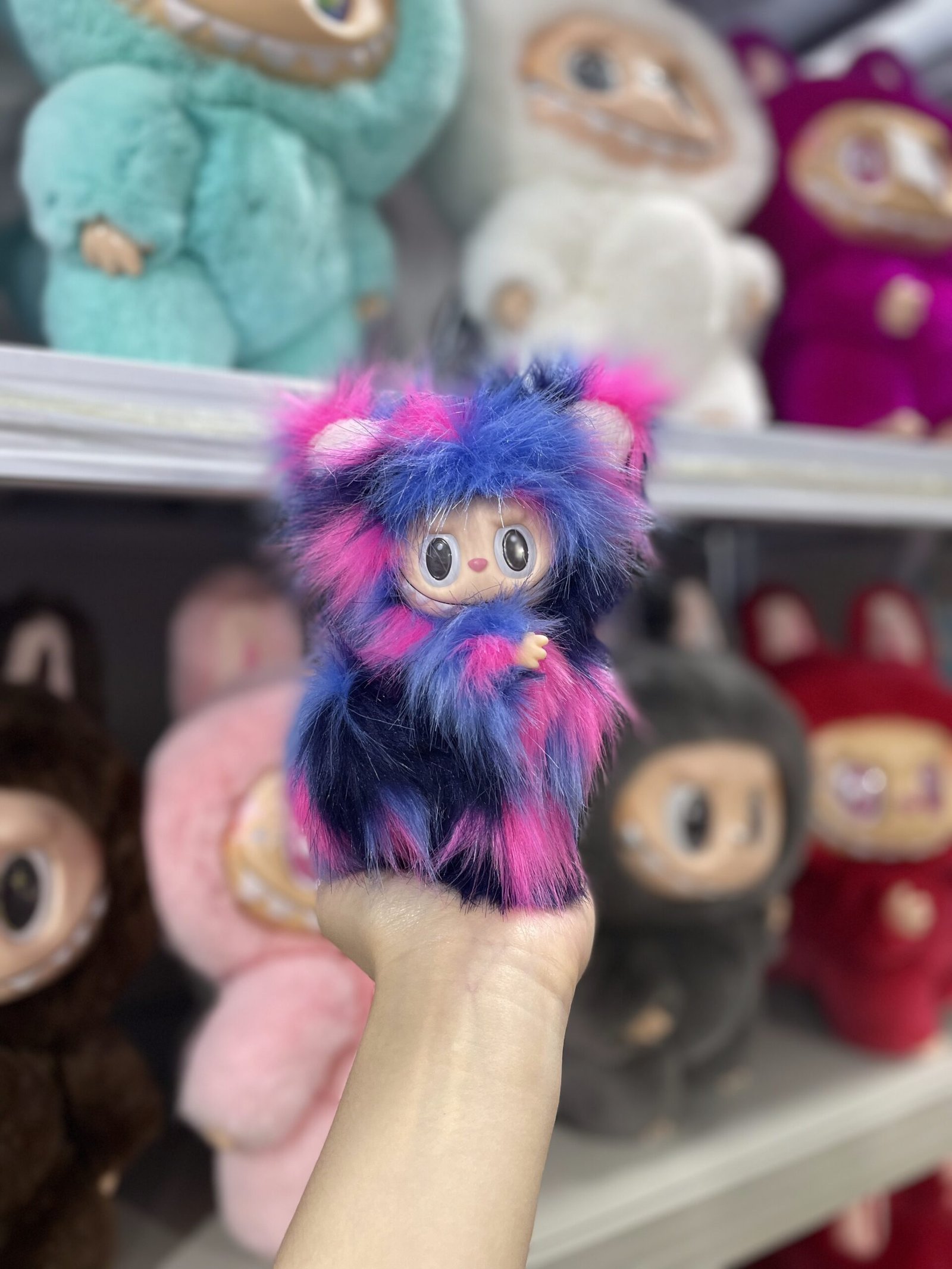 18cm Handmade Custom Colorful magnetic bear Labubu vinyl plush pendant - Image 2