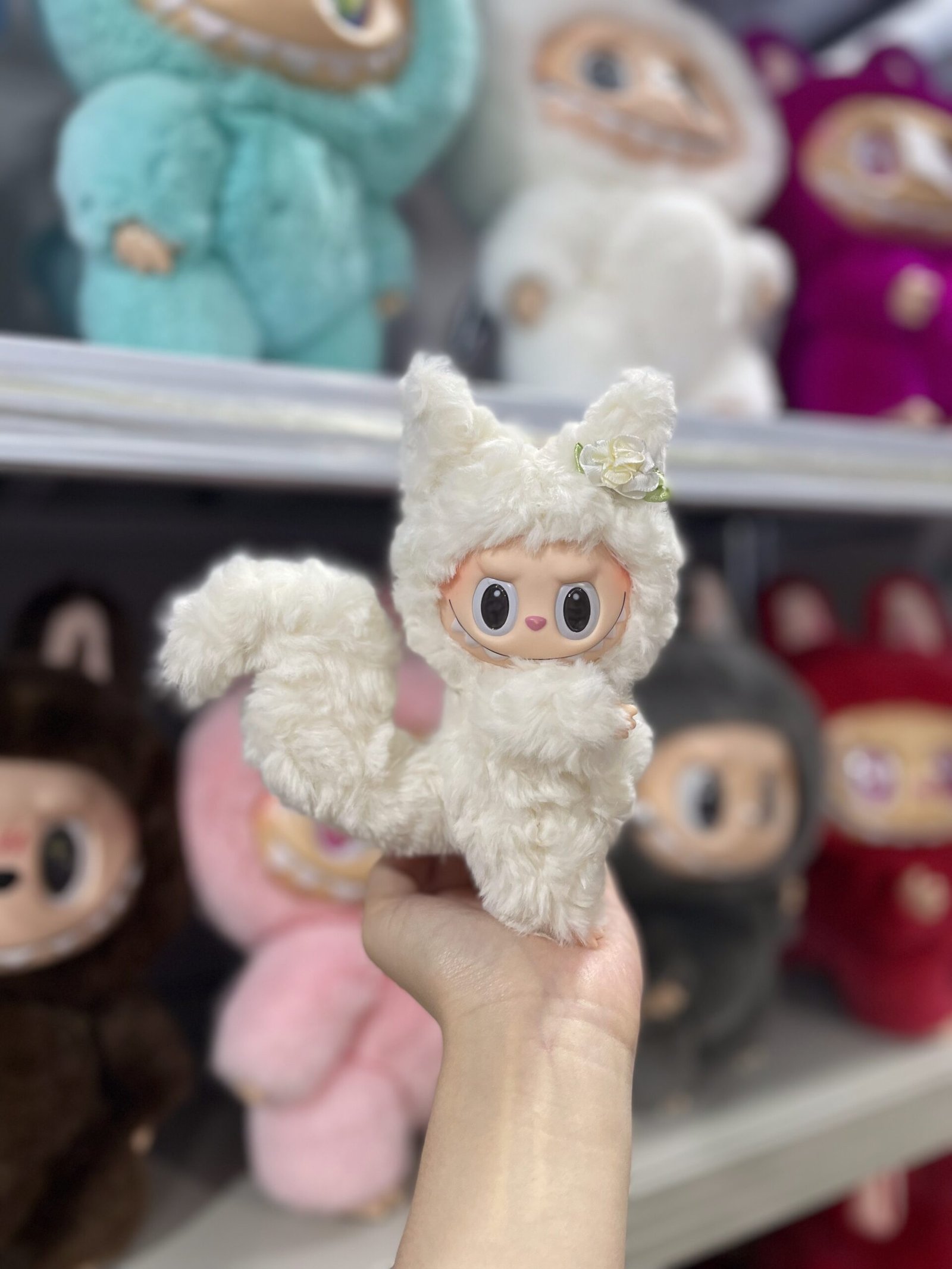 18cm Handmade Custom Plush Fox Labubu vinyl plush pendant(all the colors)