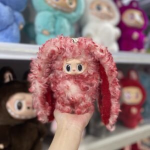 18cm Handmade Custom Curly hair with Long Ears Labubu vinyl plush pendant（all the colors)