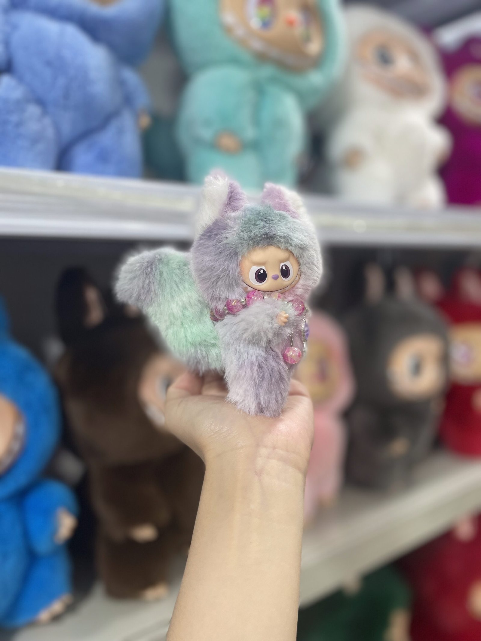 12cm Handmade Order Mini Fox Labubu vinyl plush pendant