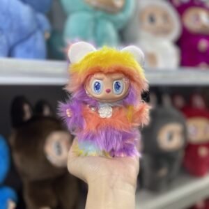 18cm Handmade Colorful Bear Labubu vinyl plush pendant