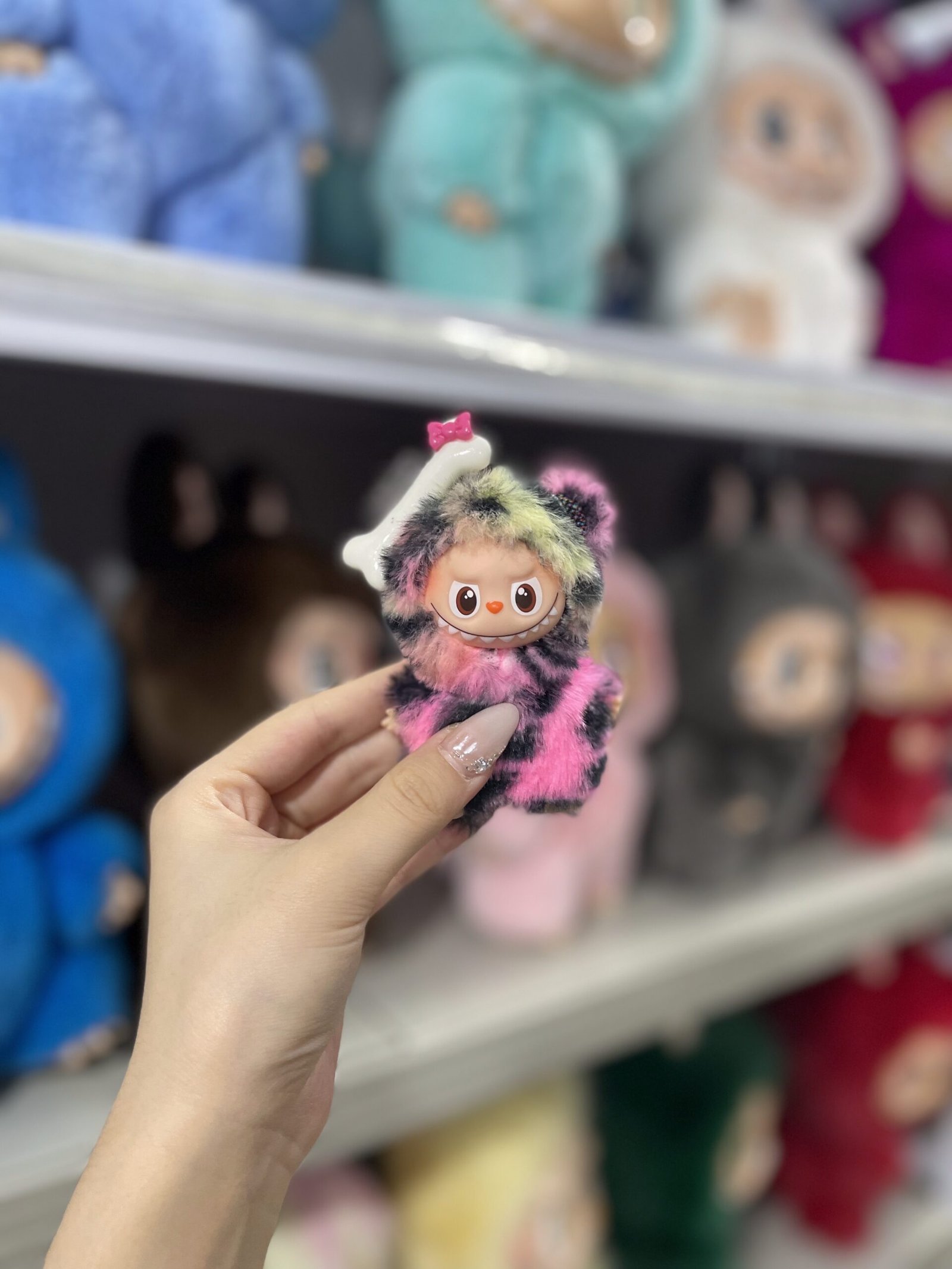 12cm Handmade Custom Mini Dun Dun Labubu vinyl plush pendant(all the colors)