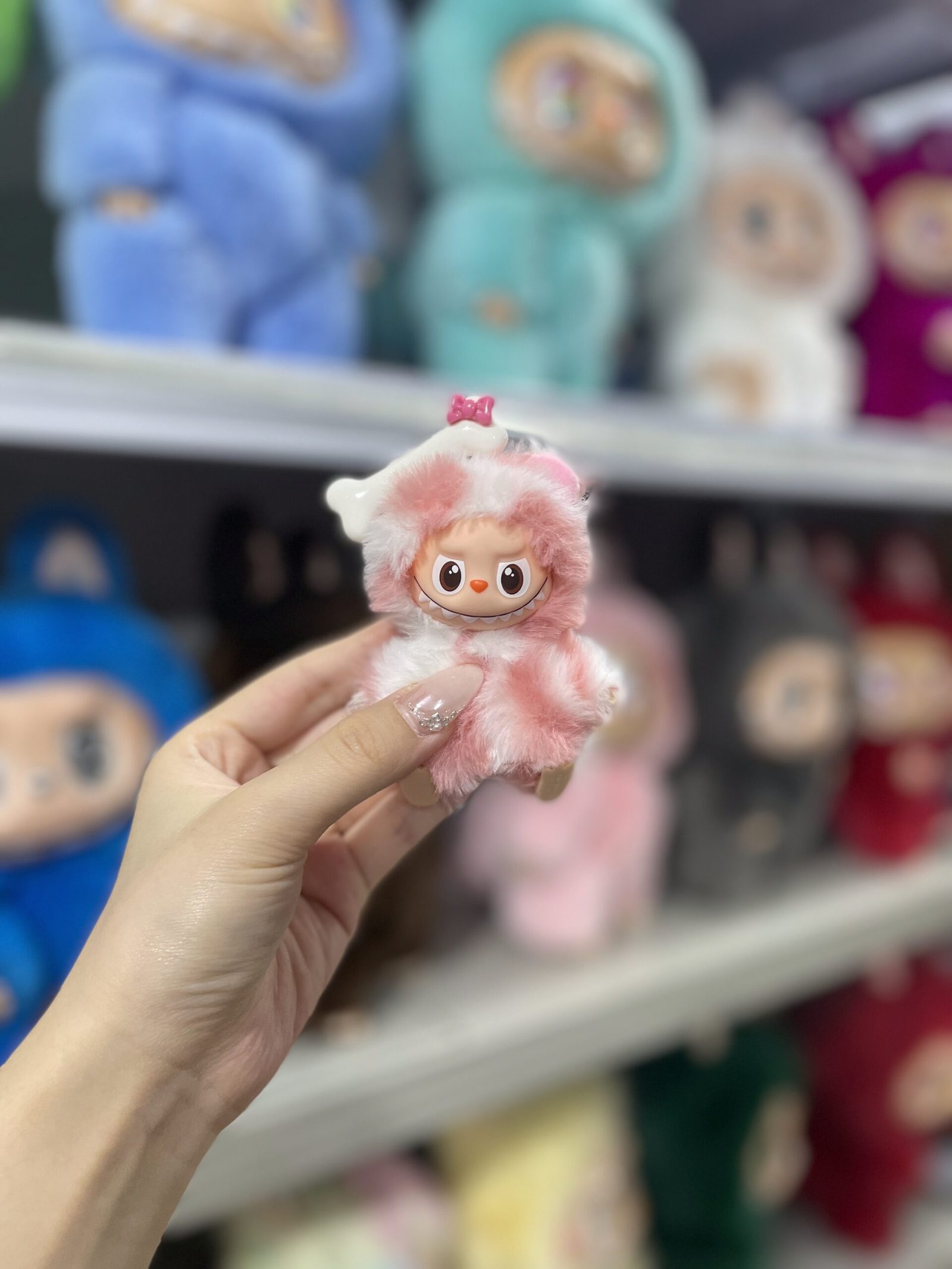 12cm Handmade Custom Mini Dun Dun Labubu vinyl plush pendant(all the colors) - Image 2