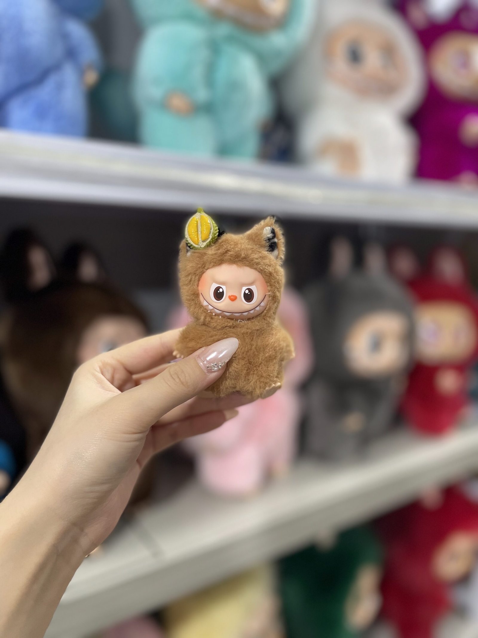 12cm Handmade Custom Mini fox Labubu vinyl plush pendant