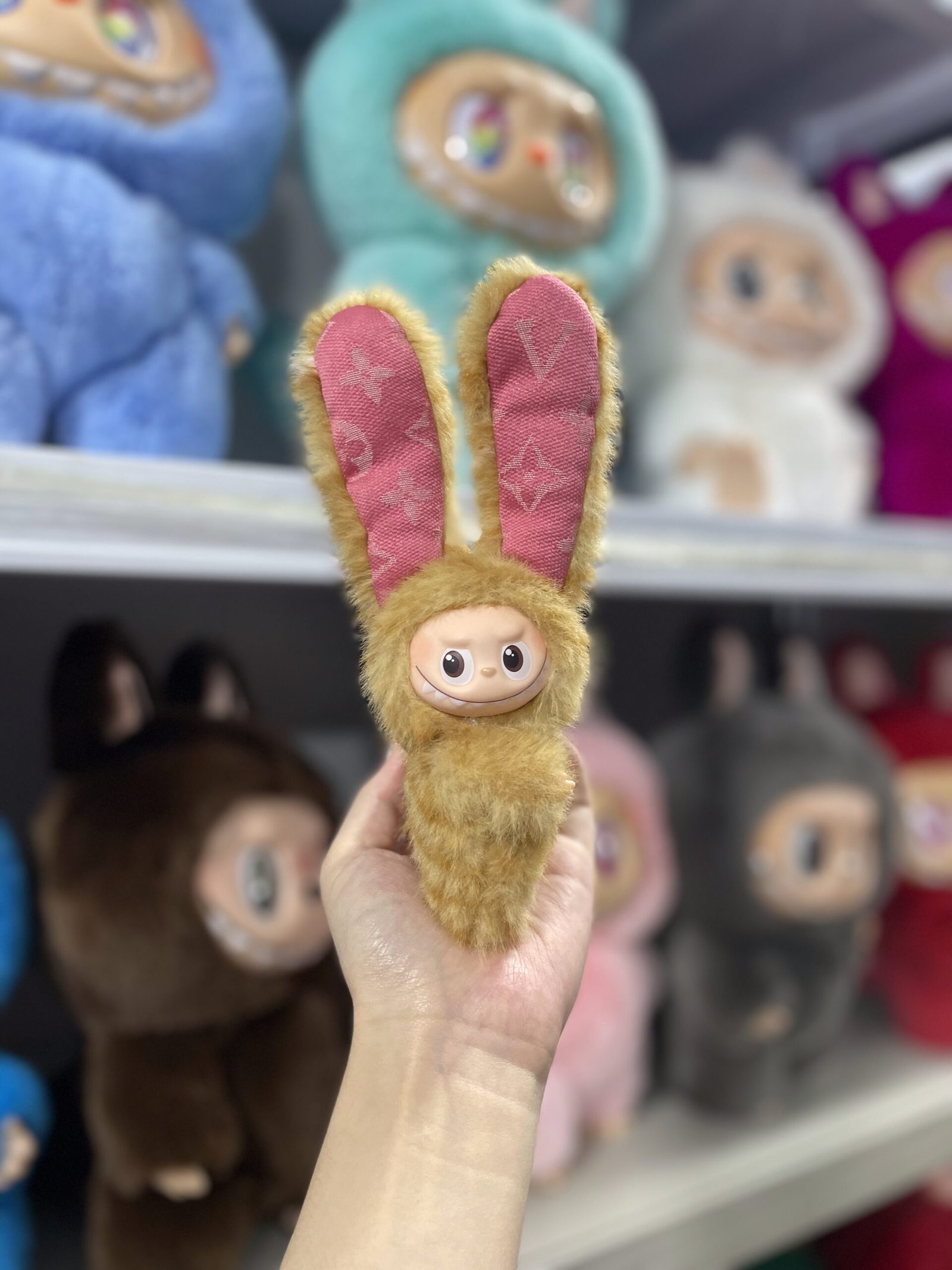 12cm Handmade Custom Mini Long eared rabbit Labubu vinyl plush pendant(all the colors)(Head can rotate) - Image 3