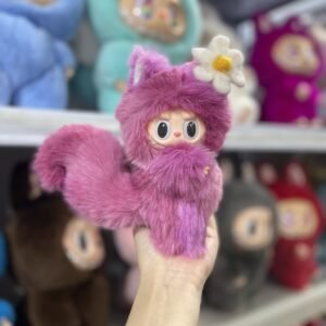 18cm Handmade Custom Magnetic tail fox squirrel Labubu vinyl plush pendant （all the colors)