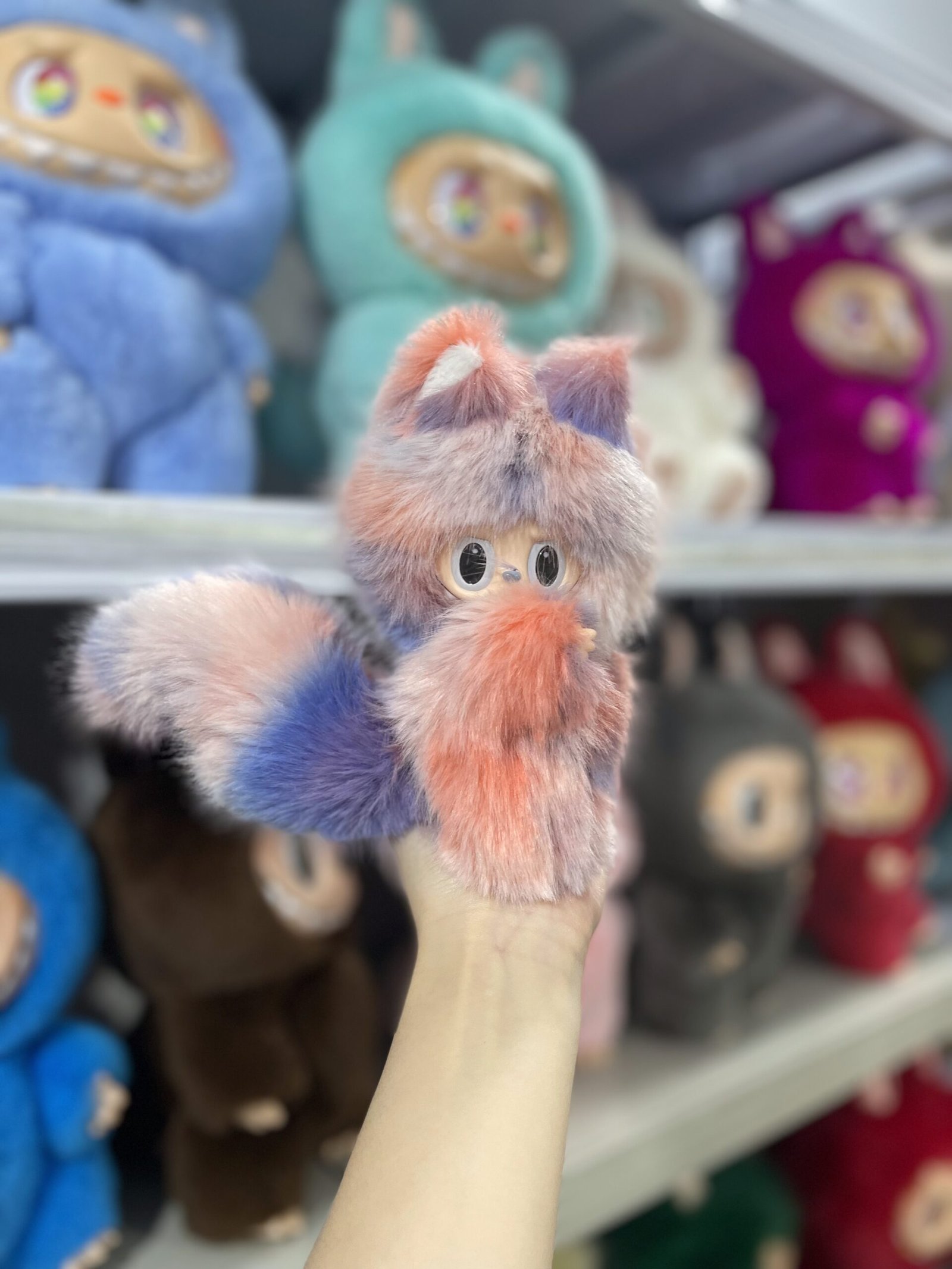18cm Handmade Custom Magnetic tail fox squirrel Labubu vinyl plush pendant (all the colors) - Image 5
