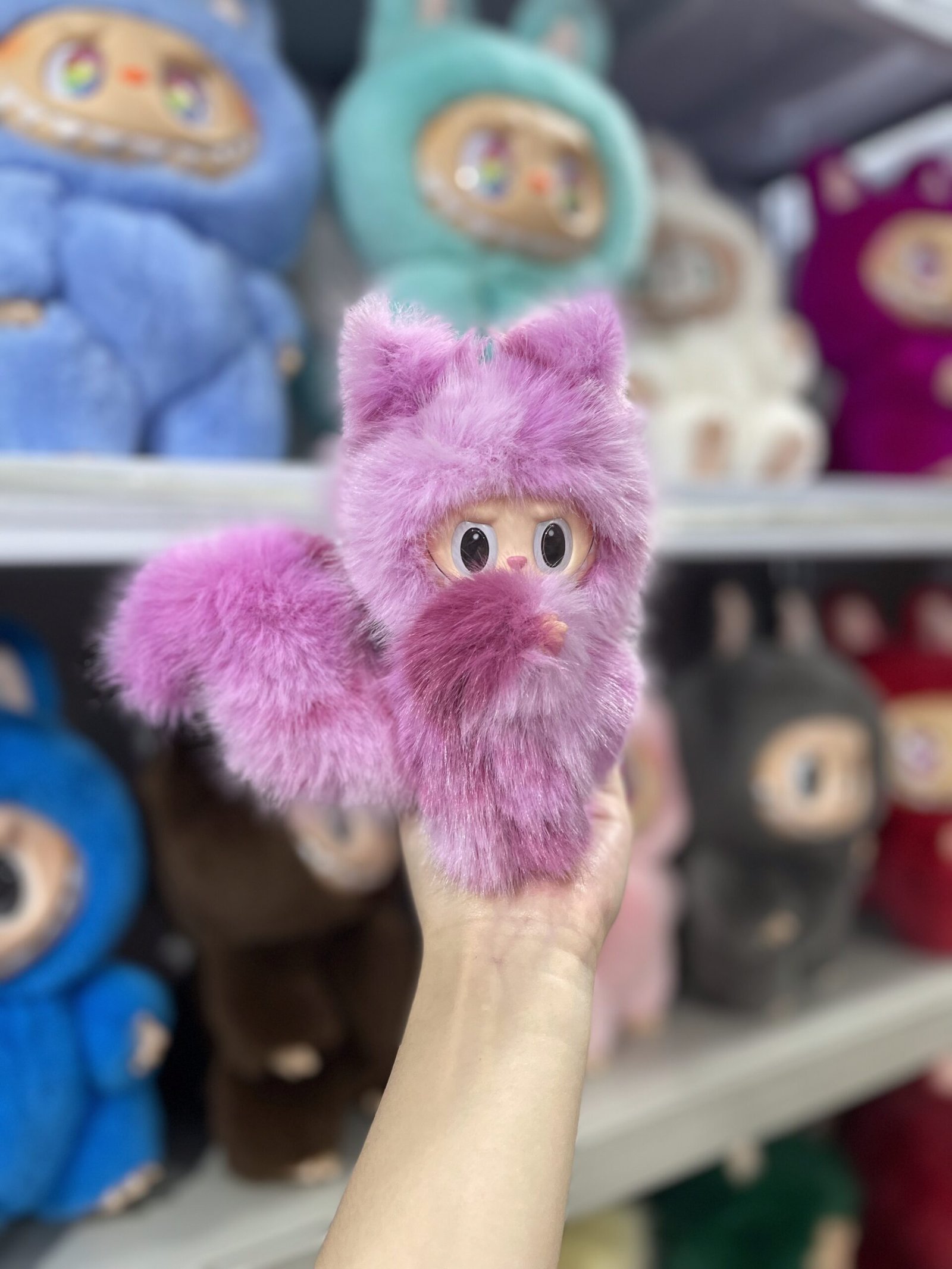 18cm Handmade Custom Magnetic tail fox squirrel Labubu vinyl plush pendant (all the colors) - Image 9