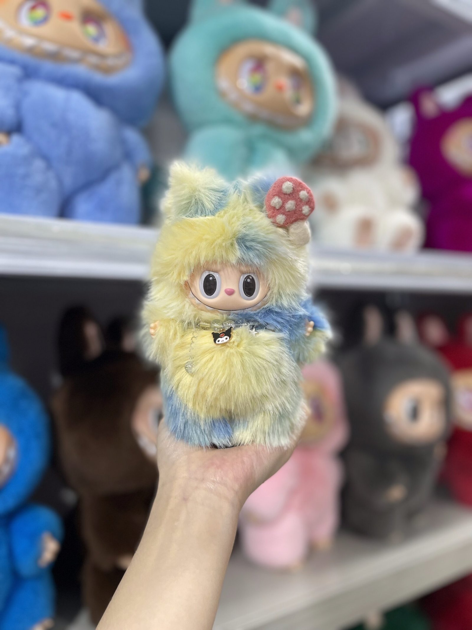 18cm Handmade Custom Magnetic tail fox squirrel Labubu vinyl plush pendant (all the colors) - Image 10