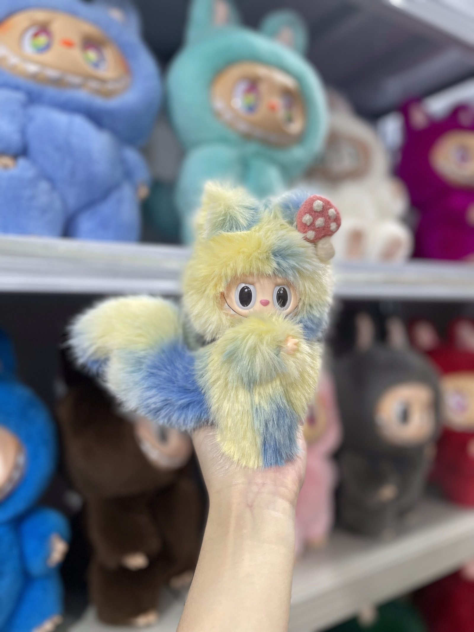 18cm Handmade Custom Magnetic tail fox squirrel Labubu vinyl plush pendant (all the colors) - Image 11