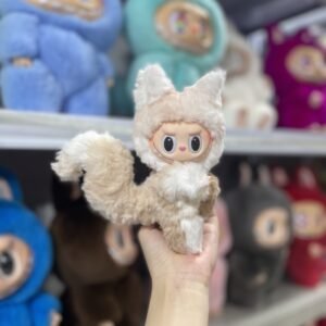 18cm Handmade Custom Magnetic tail cute fox Labubu vinyl plush pendant （all the colors)