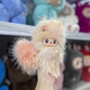 18cm Handmade Custom Rose Magnetic Tail Fox Labubu vinyl plush pendant