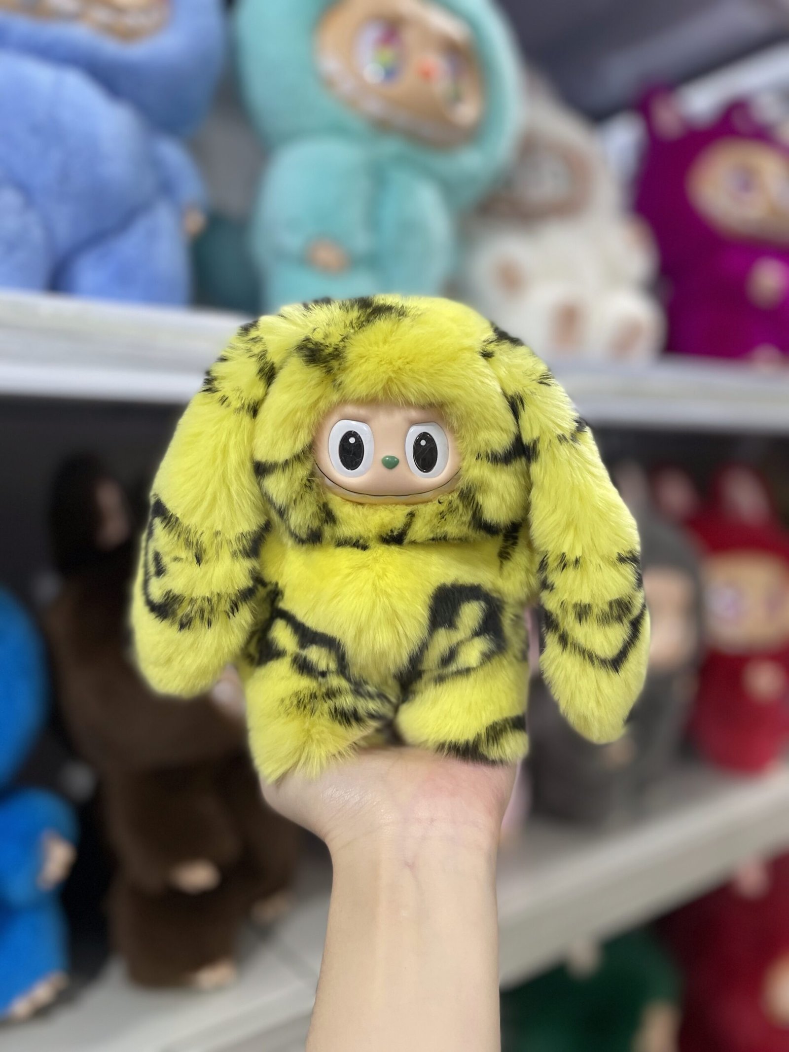 18cm Handmade Custom Real fur designer bunny Labubu vinyl plush pendant (all the colors)