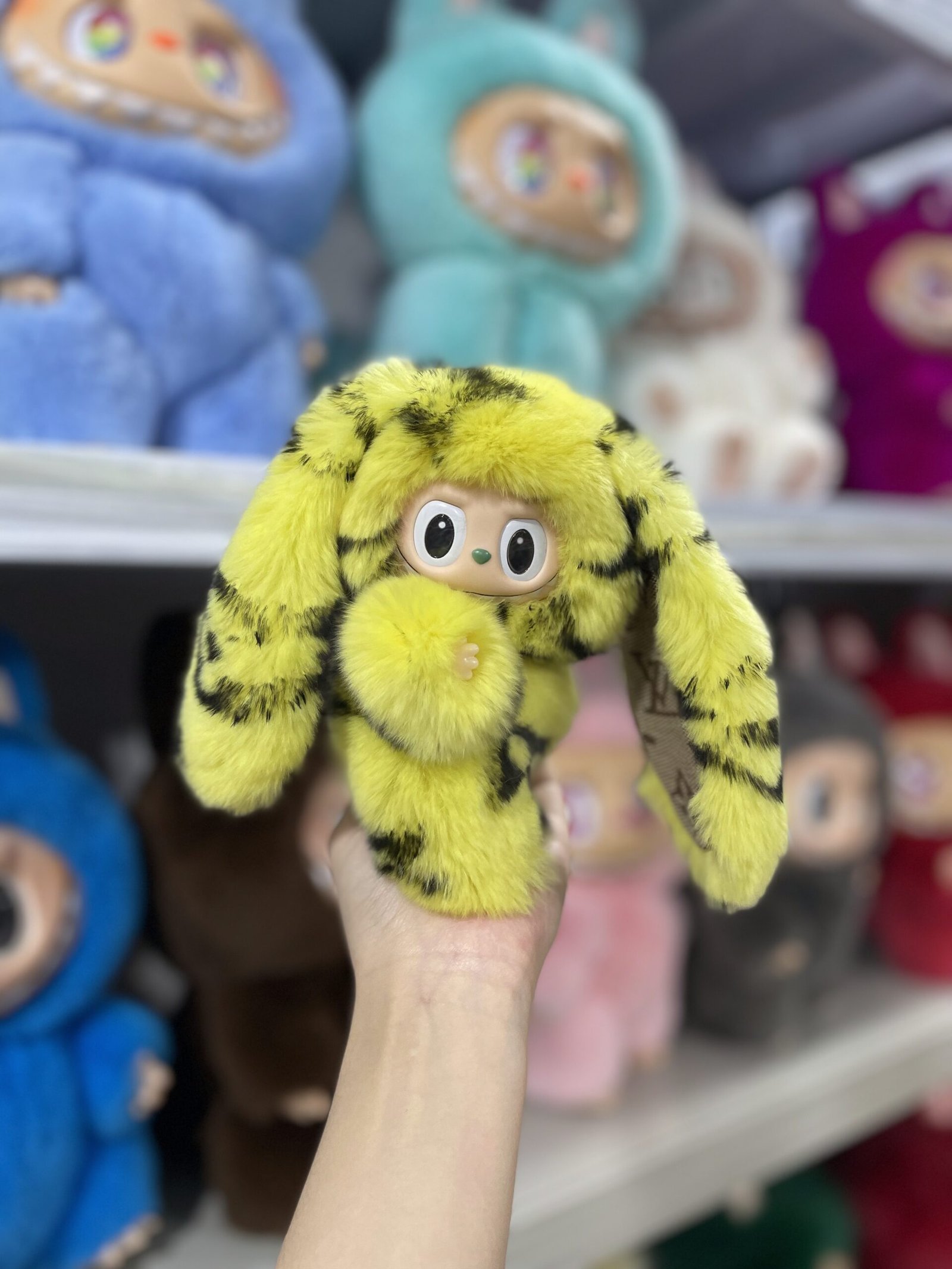 18cm Handmade Custom Real fur designer bunny Labubu vinyl plush pendant (all the colors) - Image 5