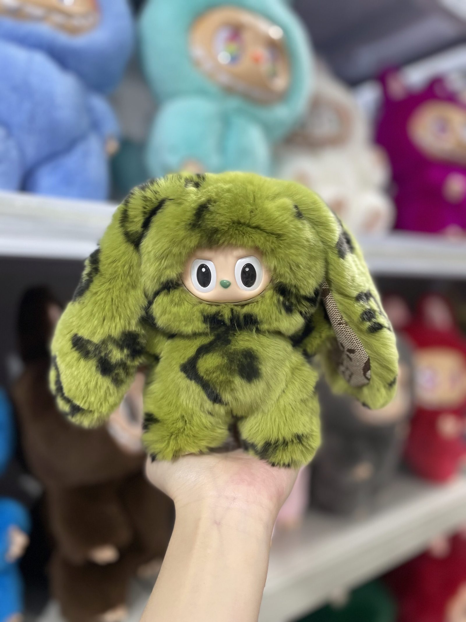 18cm Handmade Custom Real fur designer bunny Labubu vinyl plush pendant (all the colors) - Image 6