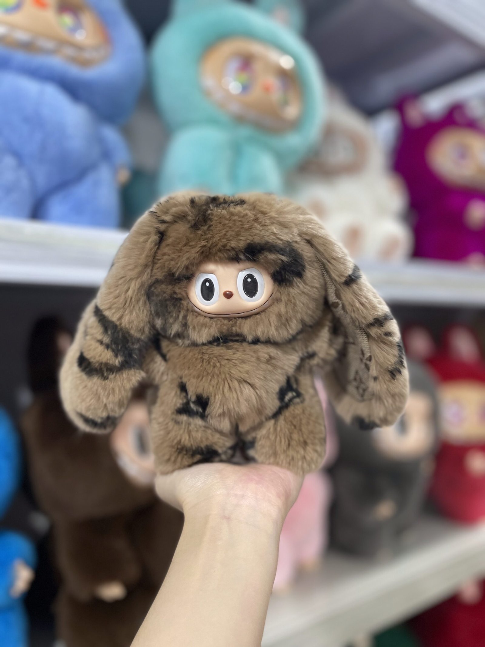 18cm Handmade Custom Real fur designer bunny Labubu vinyl plush pendant (all the colors) - Image 10