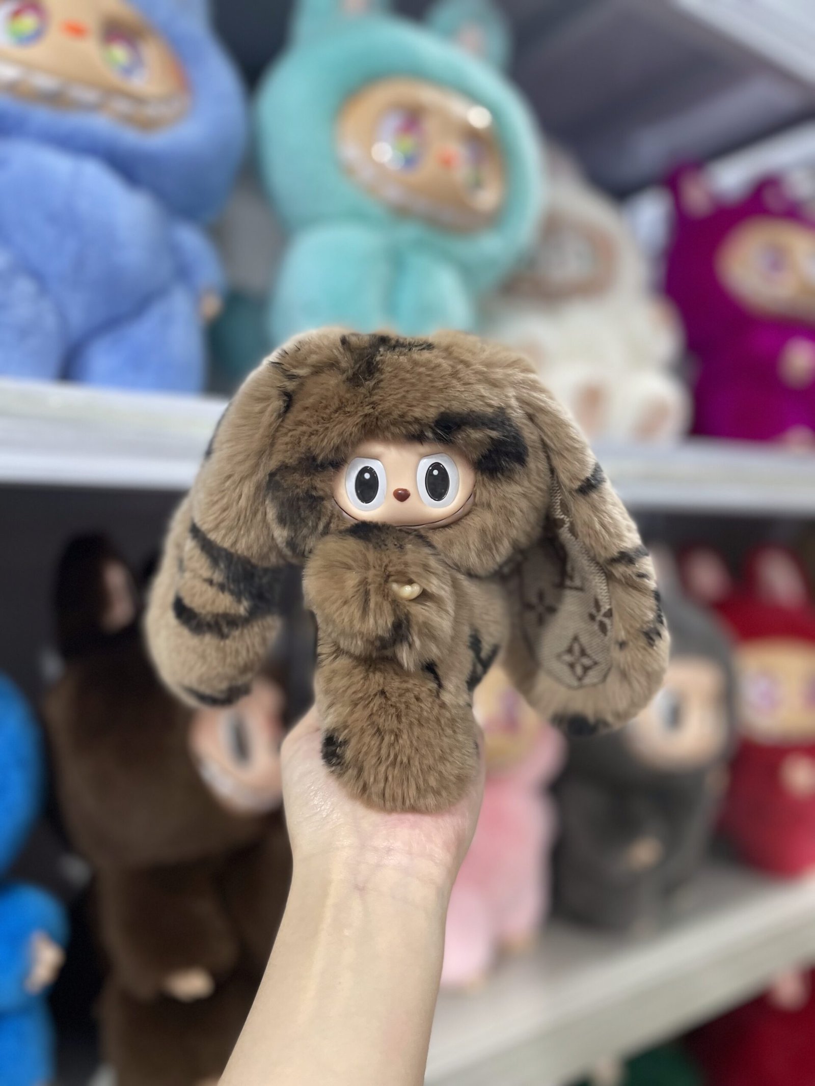 18cm Handmade Custom Real fur designer bunny Labubu vinyl plush pendant (all the colors) - Image 11
