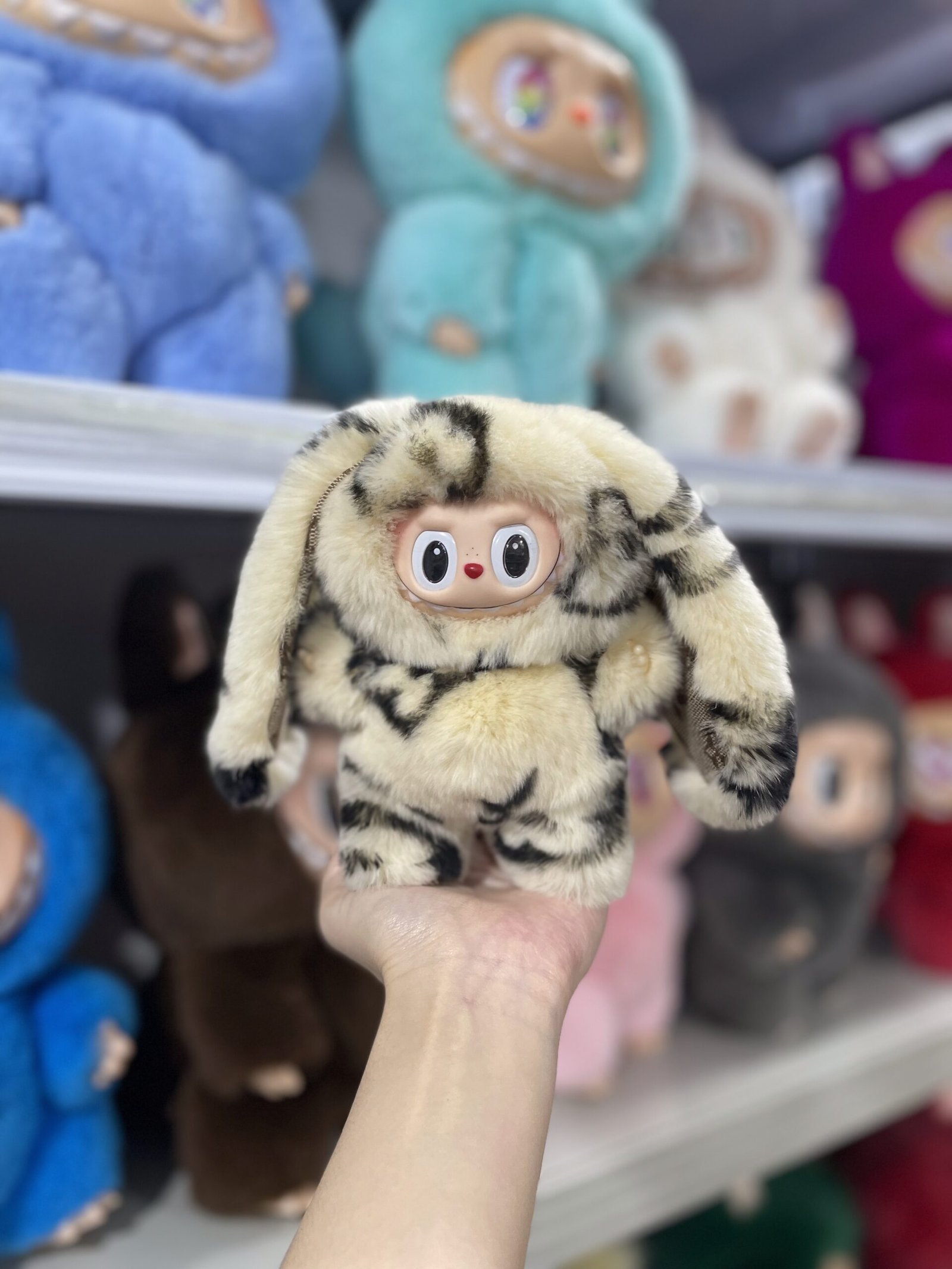 18cm Handmade Custom Real fur designer bunny Labubu vinyl plush pendant (all the colors) - Image 12