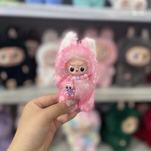 12cm Handmade Custom Mini Magnetic tail fox Labubu vinyl plush pendant(all the colors)