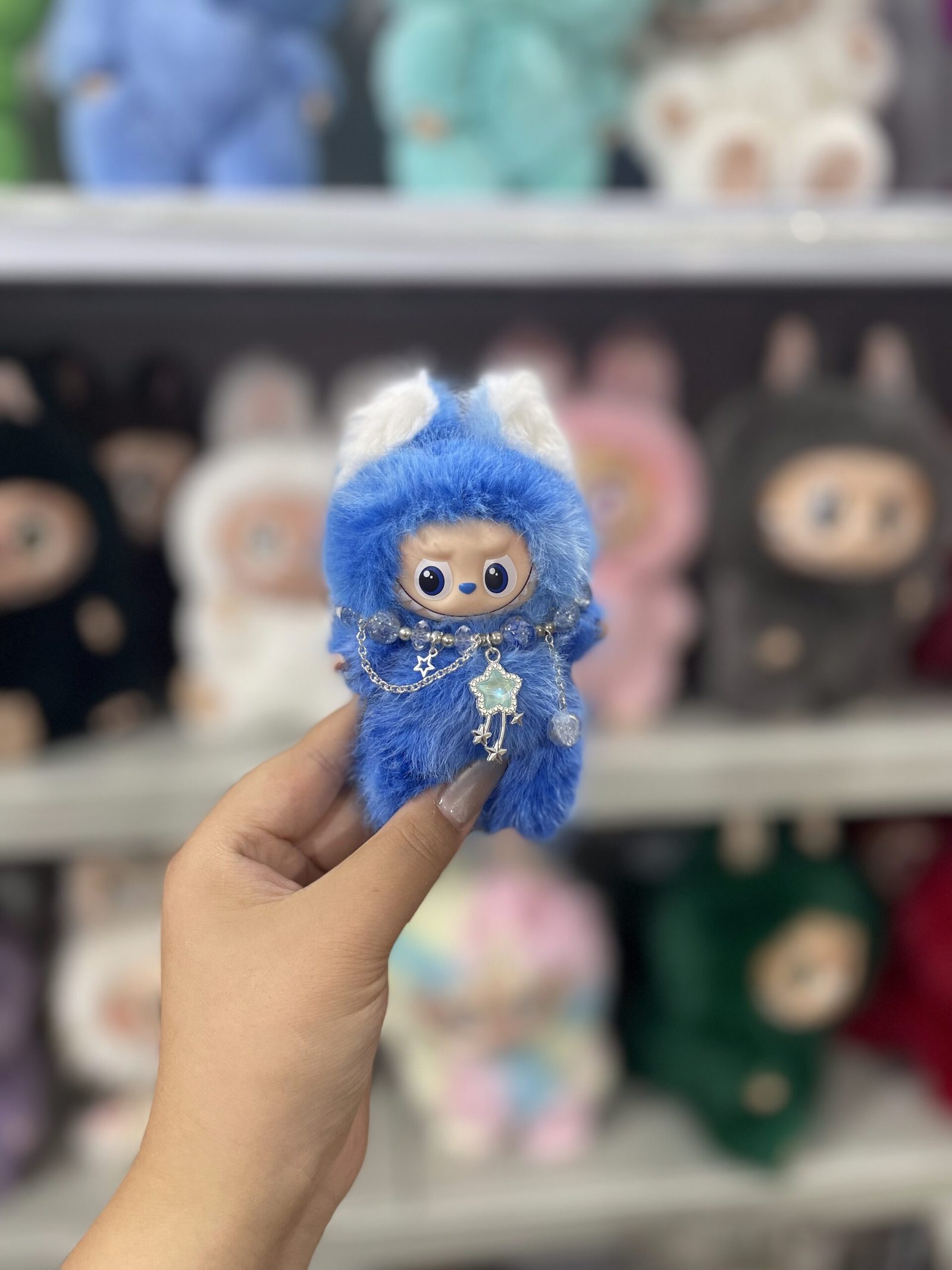 12cm Handmade Custom Mini Magnetic tail fox Labubu vinyl plush pendant(all the colors) - Image 8