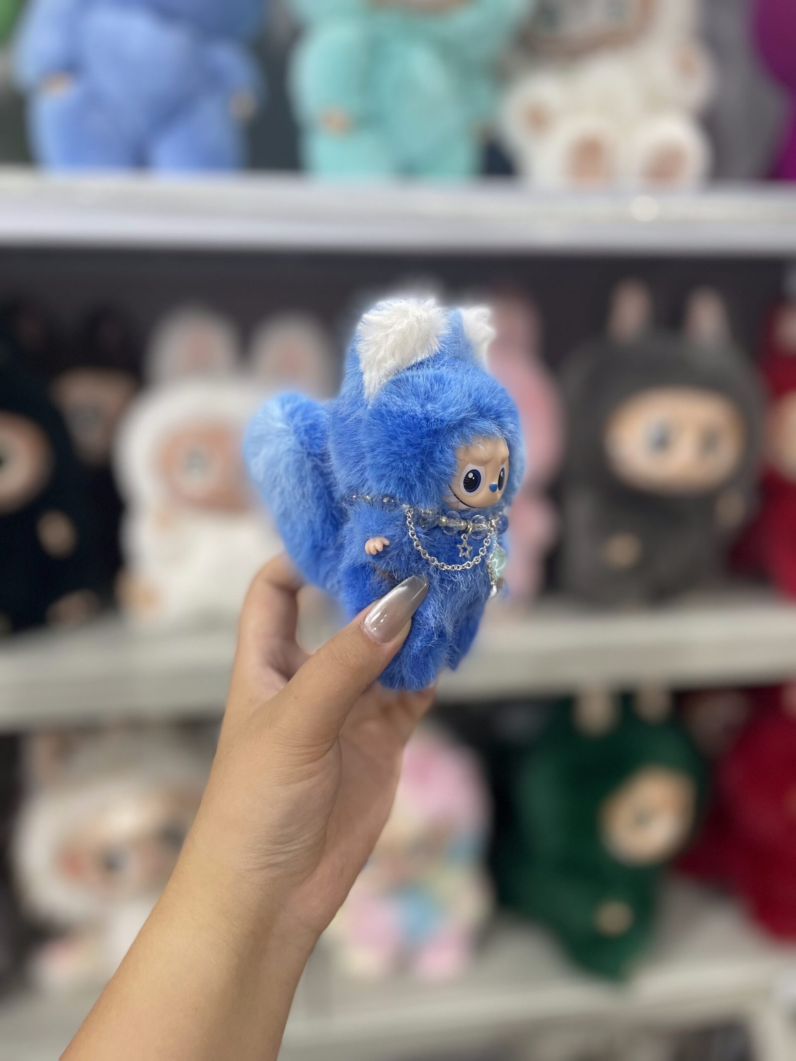 12cm Handmade Custom Mini Magnetic tail fox Labubu vinyl plush pendant(all the colors) - Image 9