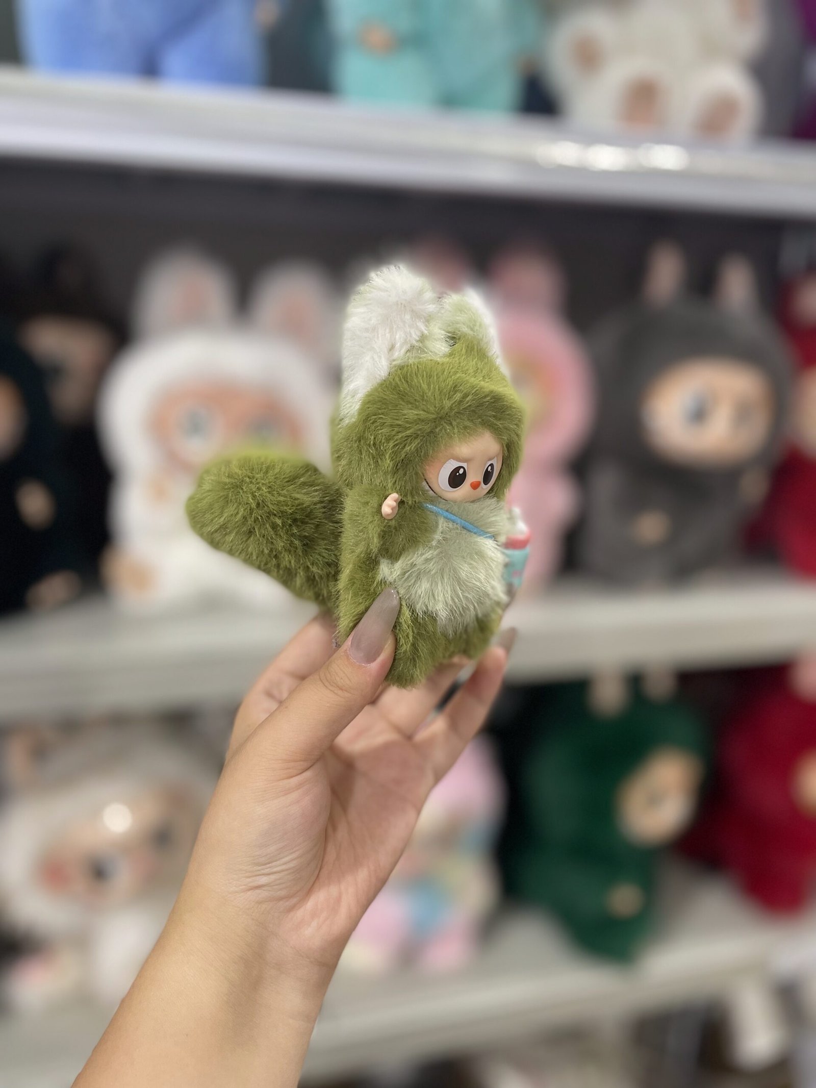 12cm Handmade Custom Mini Magnetic tail fox Labubu vinyl plush pendant(all the colors) - Image 11