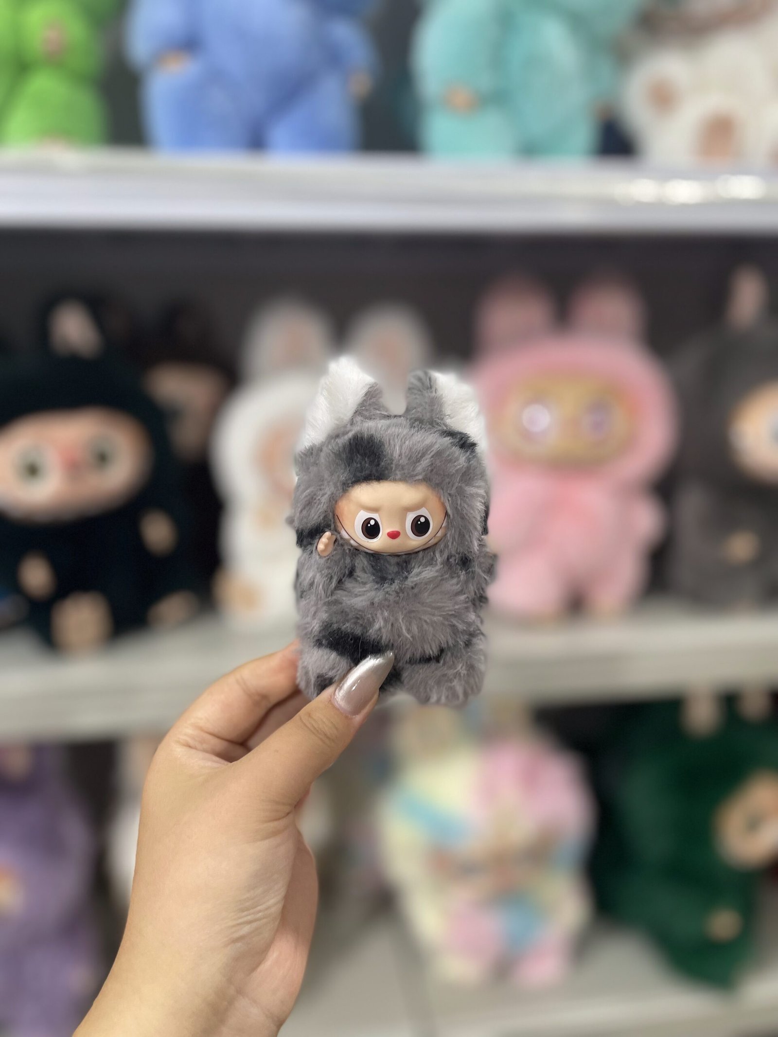 12cm Handmade Custom Mini Magnetic tail fox Labubu vinyl plush pendant(all the colors) - Image 12