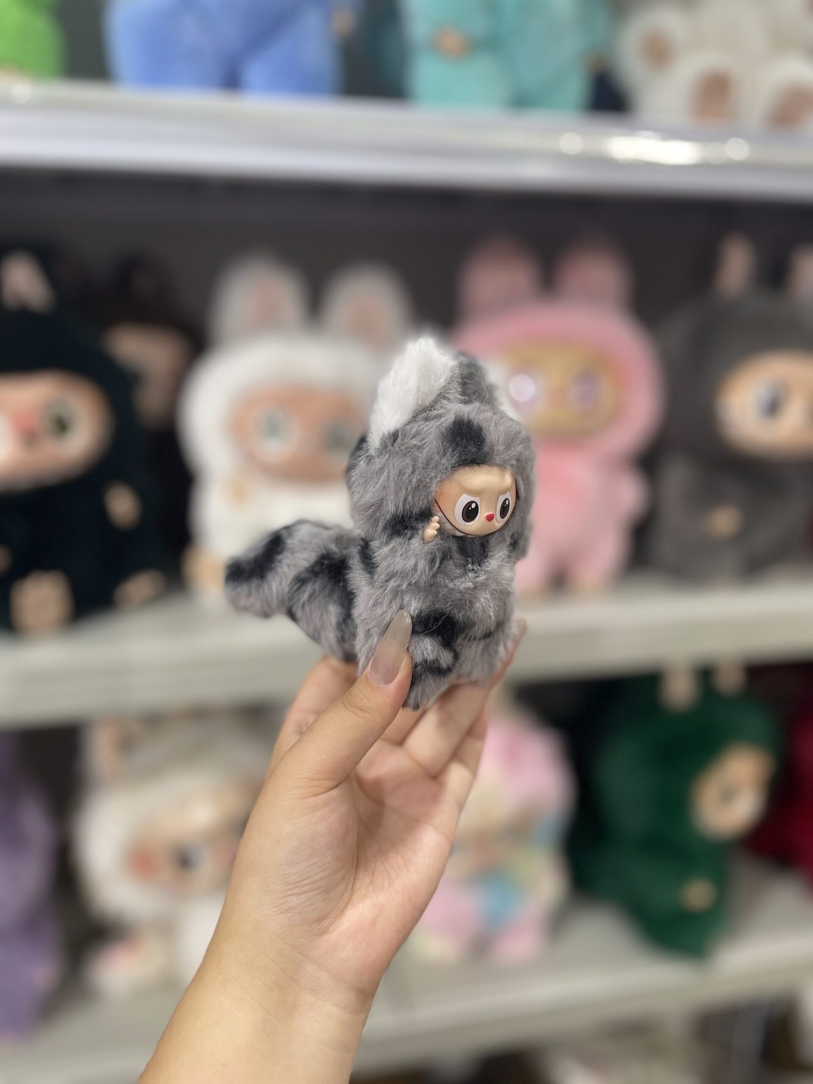 12cm Handmade Custom Mini Magnetic tail fox Labubu vinyl plush pendant(all the colors) - Image 13