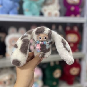12cm Handmade Custom Mini Magnetic tail rabbit Labubu vinyl plush pendant(all the colors)