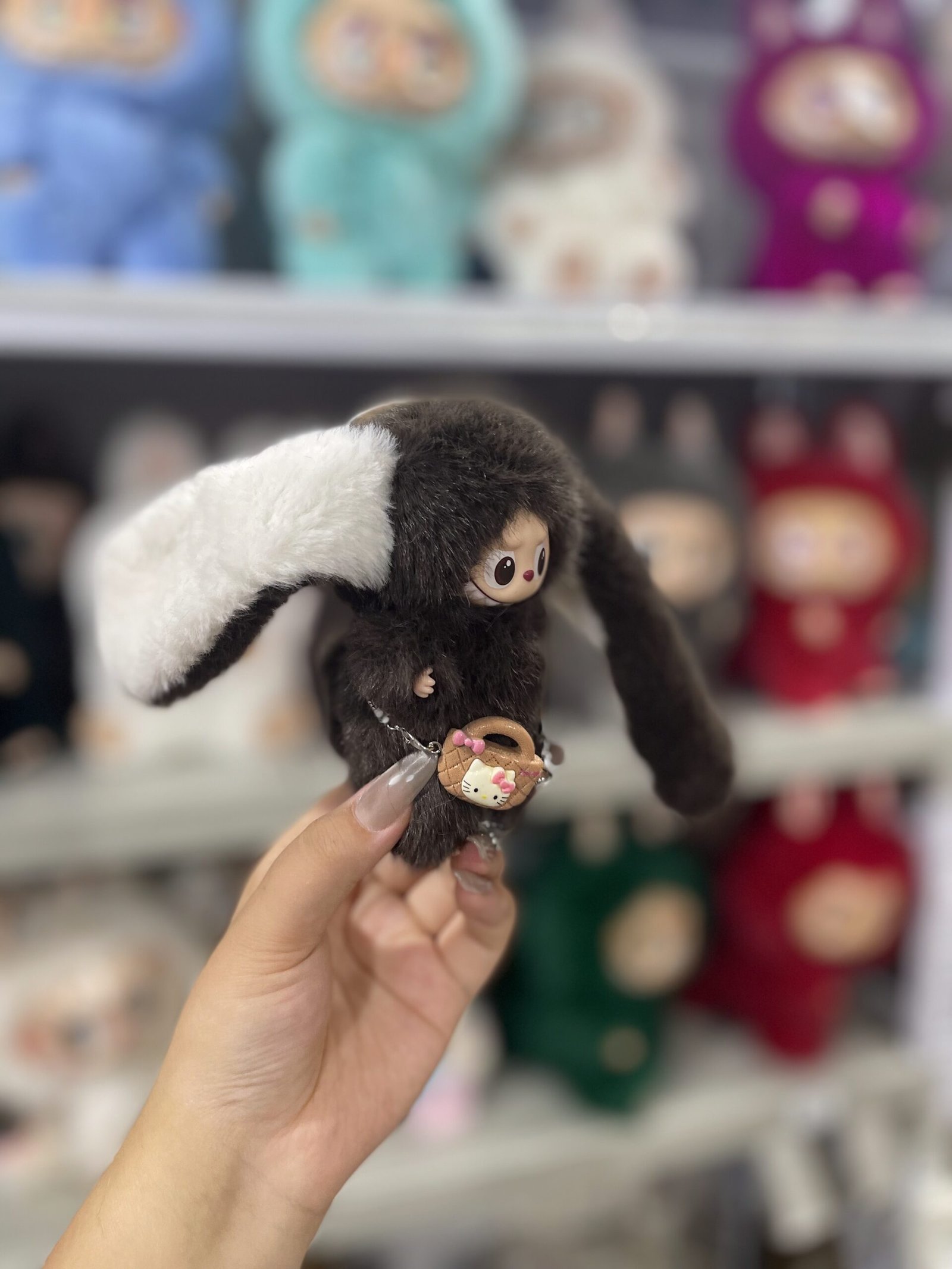 12cm Handmade Custom Mini Magnetic tail rabbit Labubu vinyl plush pendant(all the colors) - Image 5