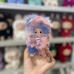 12cm Handmade Custom Mini gradient Magnetic heart Bear Labubu vinyl plush pendant(all the colors)