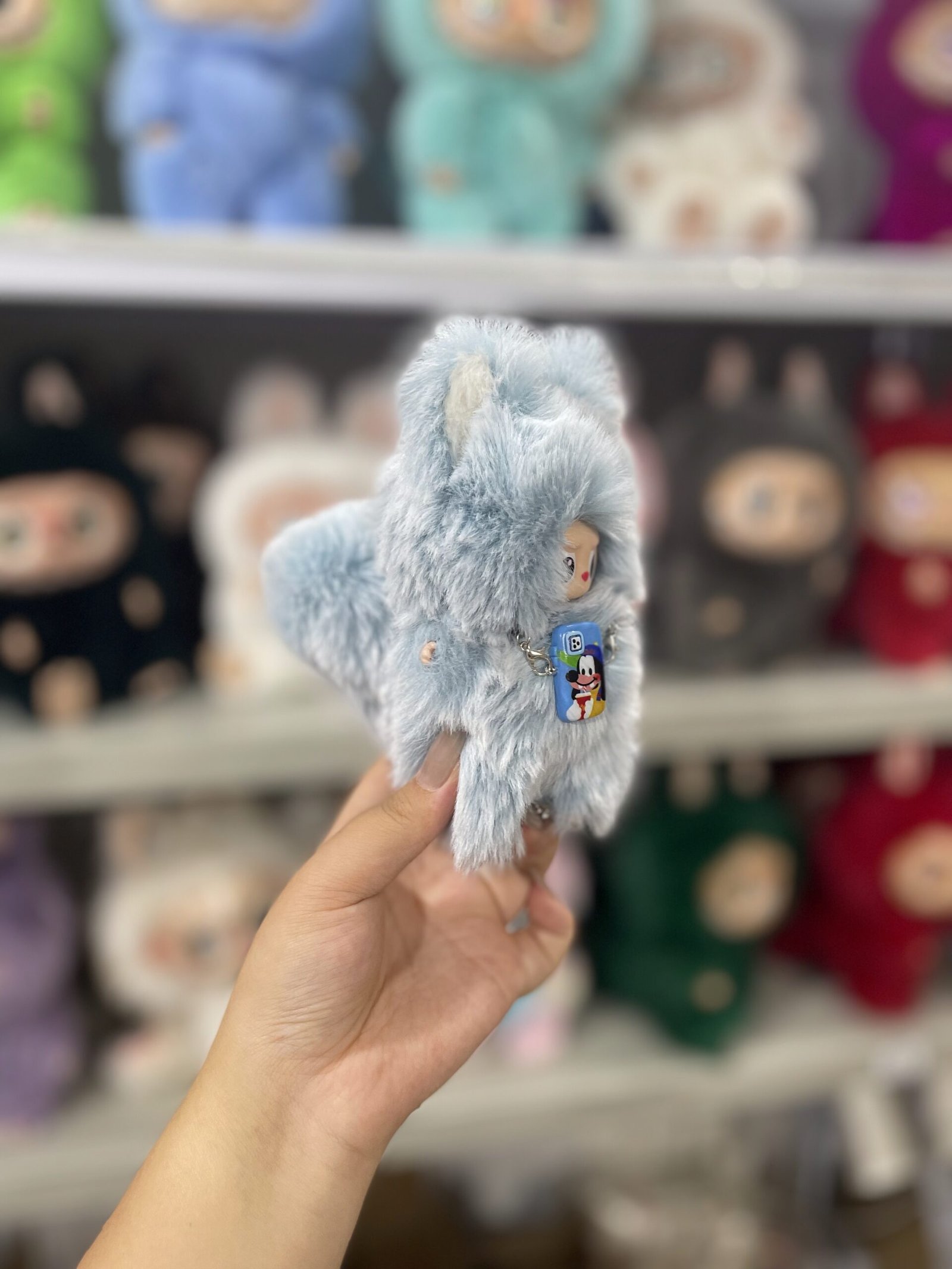 12cm Handmade Custom Mini Magnetic tail fox Labubu vinyl plush pendant(all the colors) - Image 3