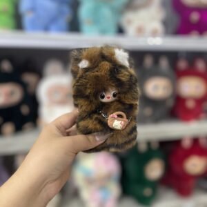 12cm Handmade Custom Mini Magnetic tail fox Labubu vinyl plush pendant(all the colors)