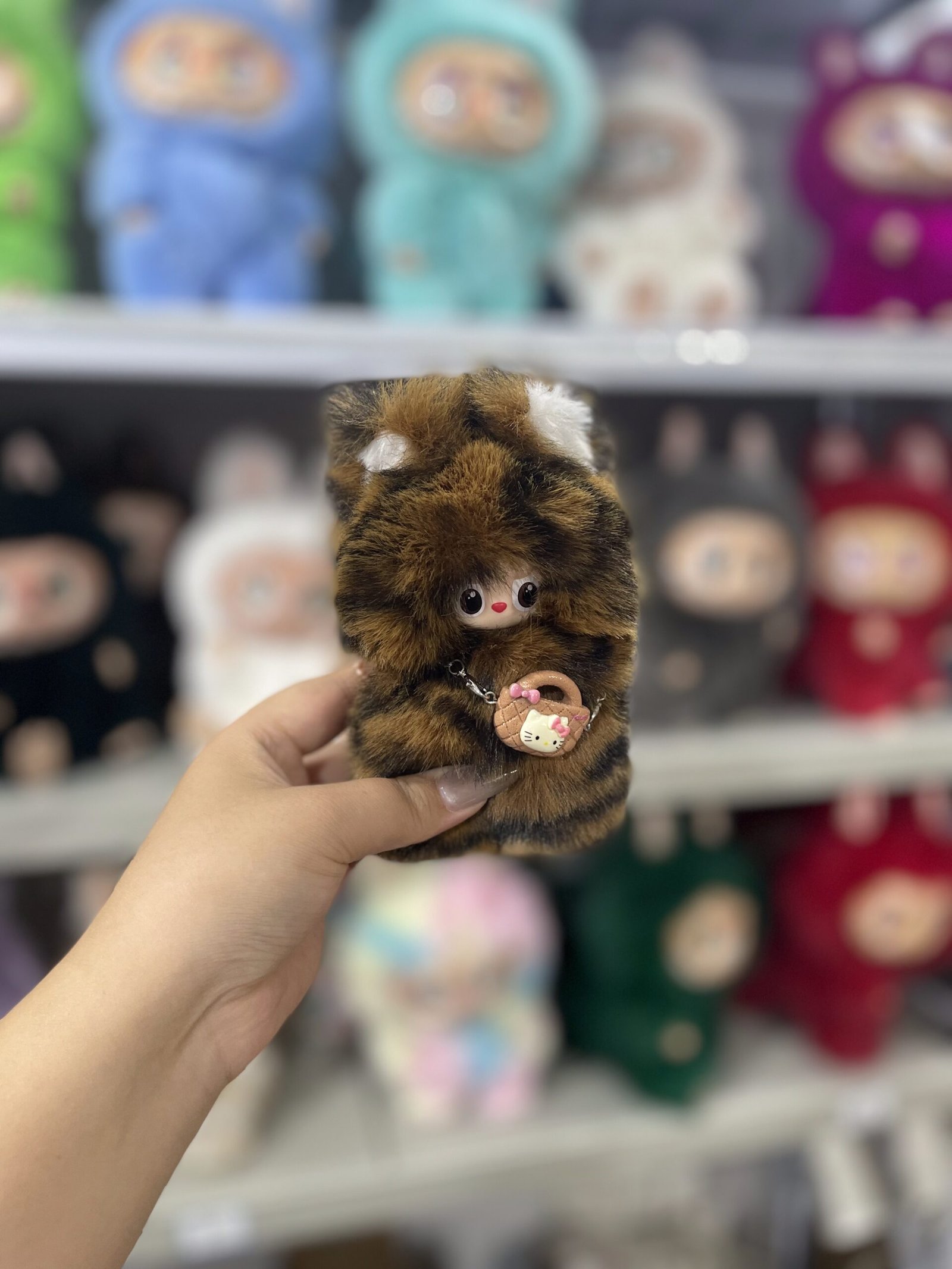 12cm Handmade Custom Mini Magnetic tail fox Labubu vinyl plush pendant(all the colors)