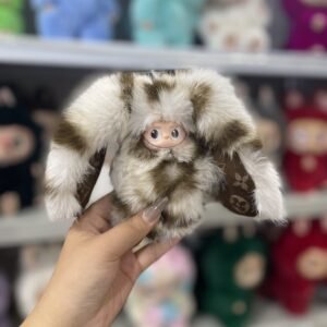 12cm Handmade Custom Mini lulu strip bunny Labubu vinyl plush pendant