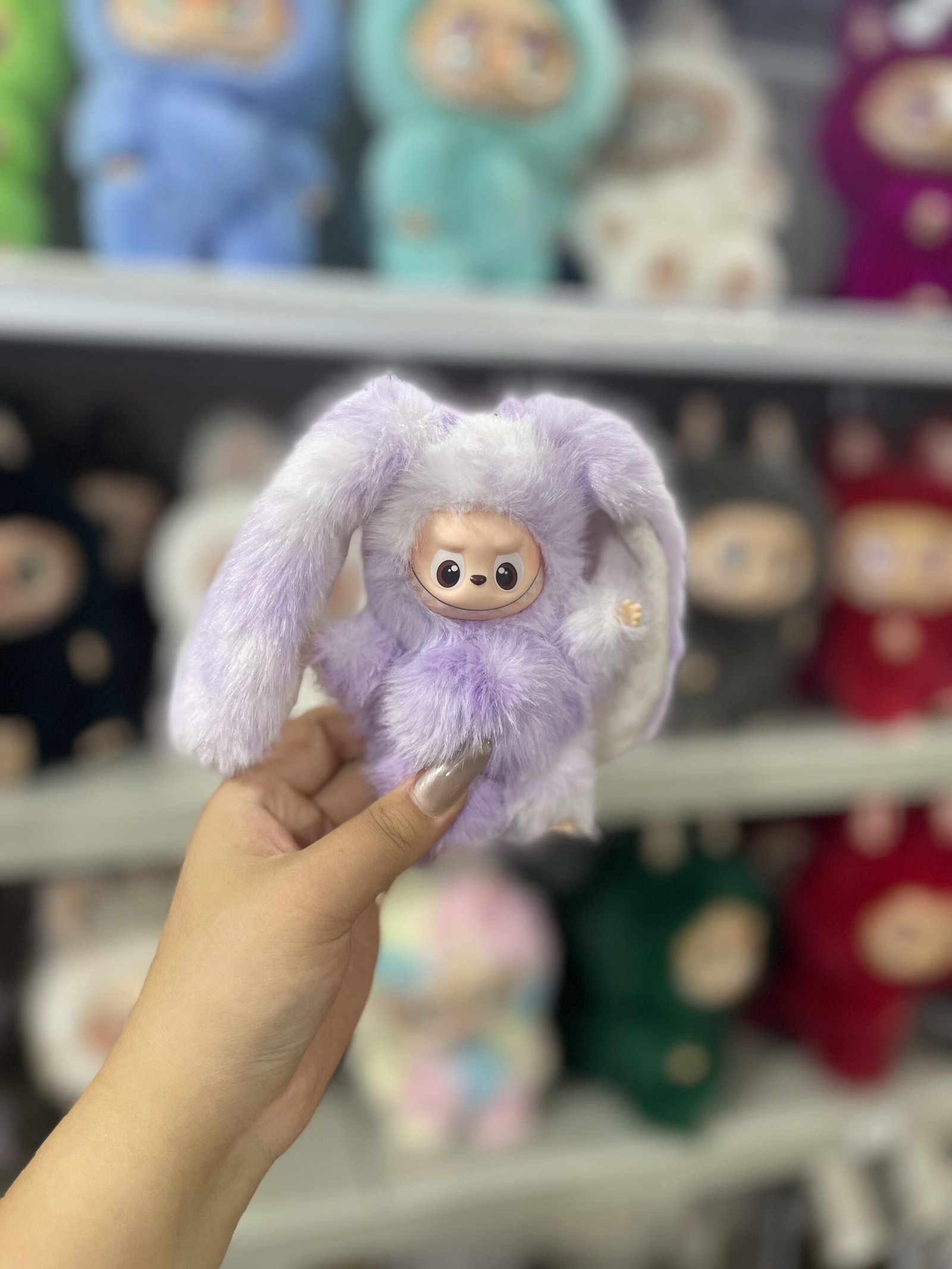 12cm Handmade Custom Mini long ears bunny Labubu vinyl plush pendant(all the colors)