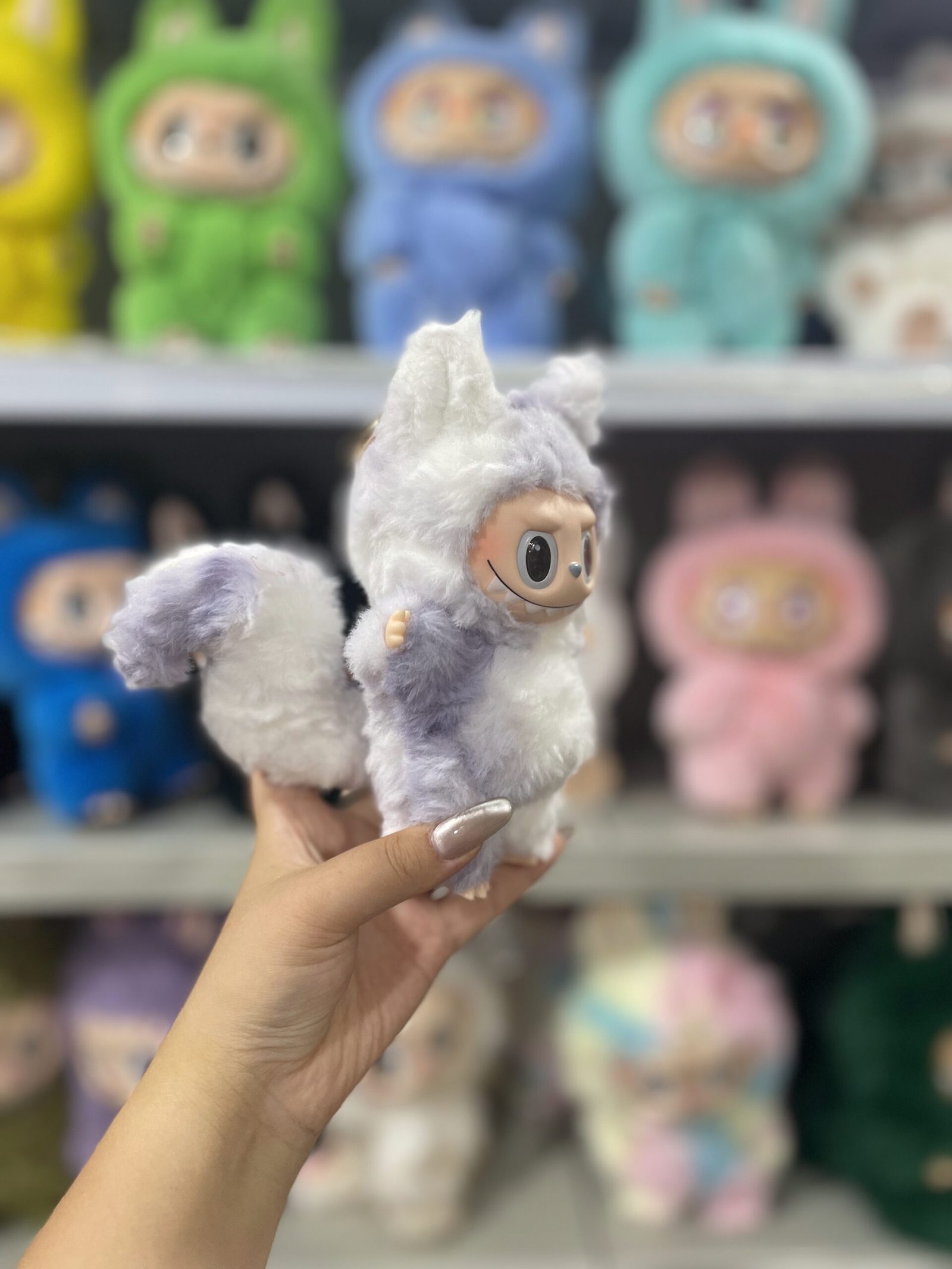 18cm Handmade Custom Gradient Magnetic tail cute fox Labubu vinyl plush pendant (all the colors) - Image 5