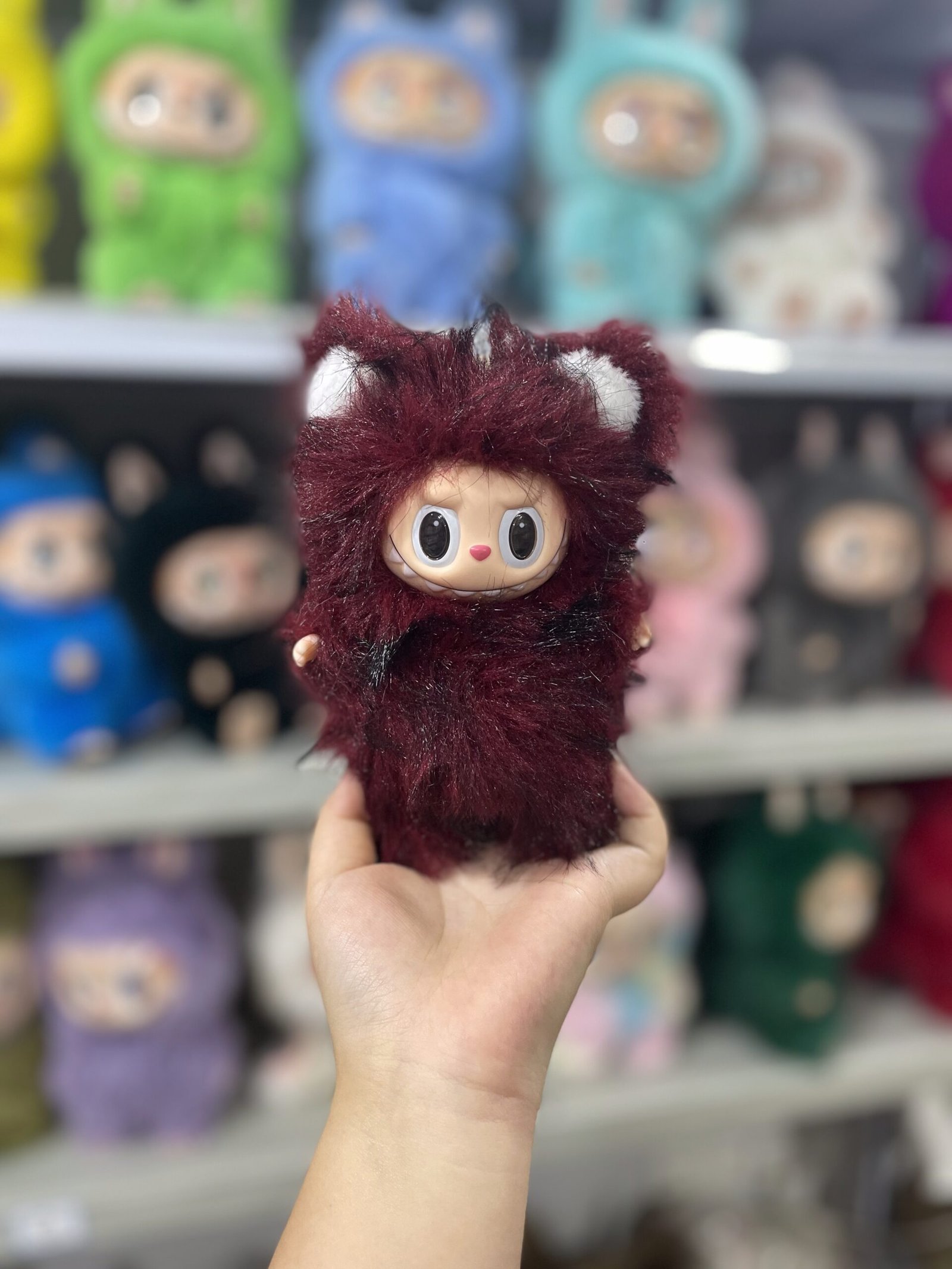 18cm Handmade Custom Magnetic heart tail bear Labubu vinyl plush pendant (all the colors) - Image 2