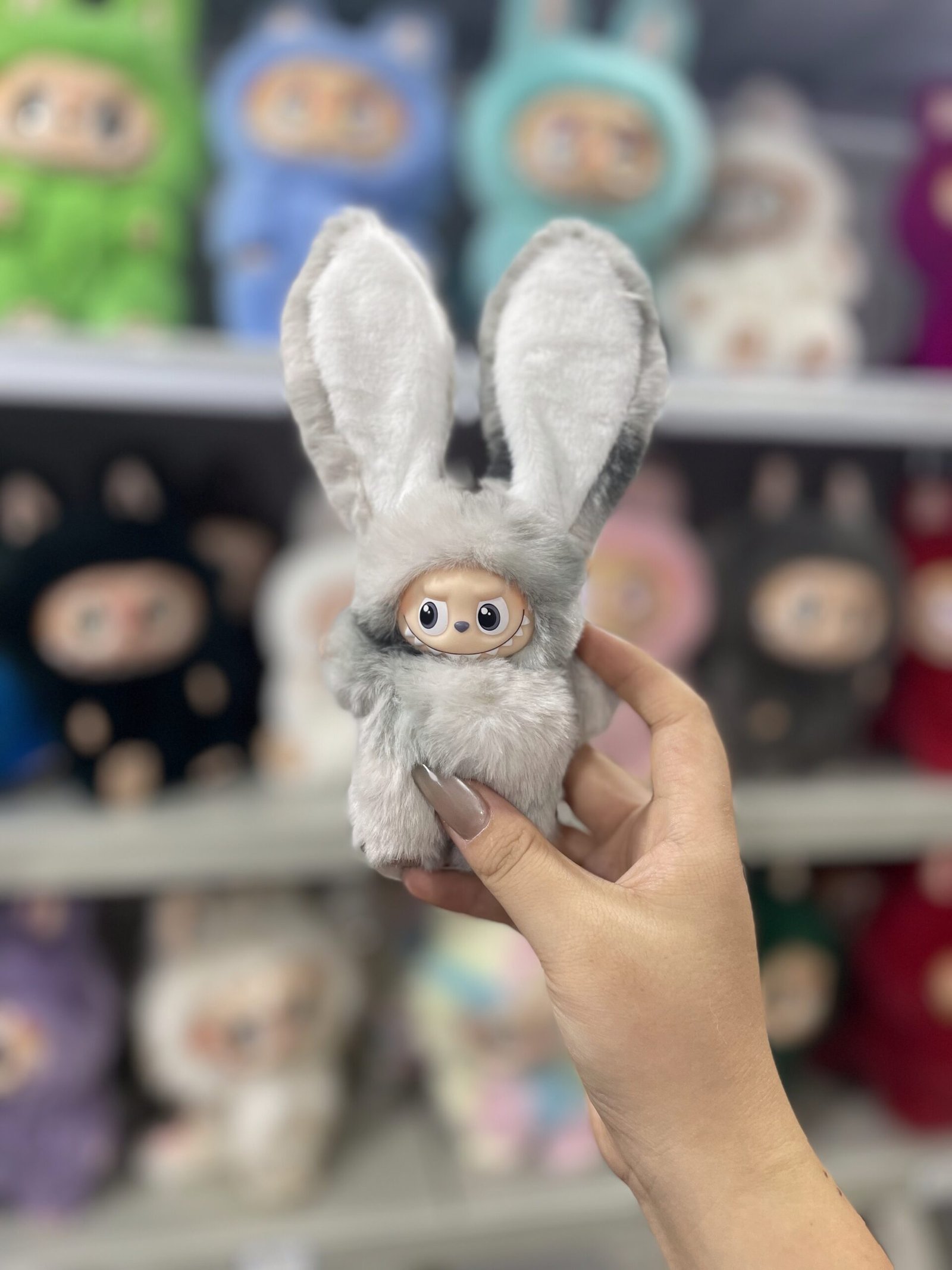 12cm Handmade Custom Mini Magnetic heart tail straight ear bunny Labubu vinyl plush pendant(all the colors) - Image 2