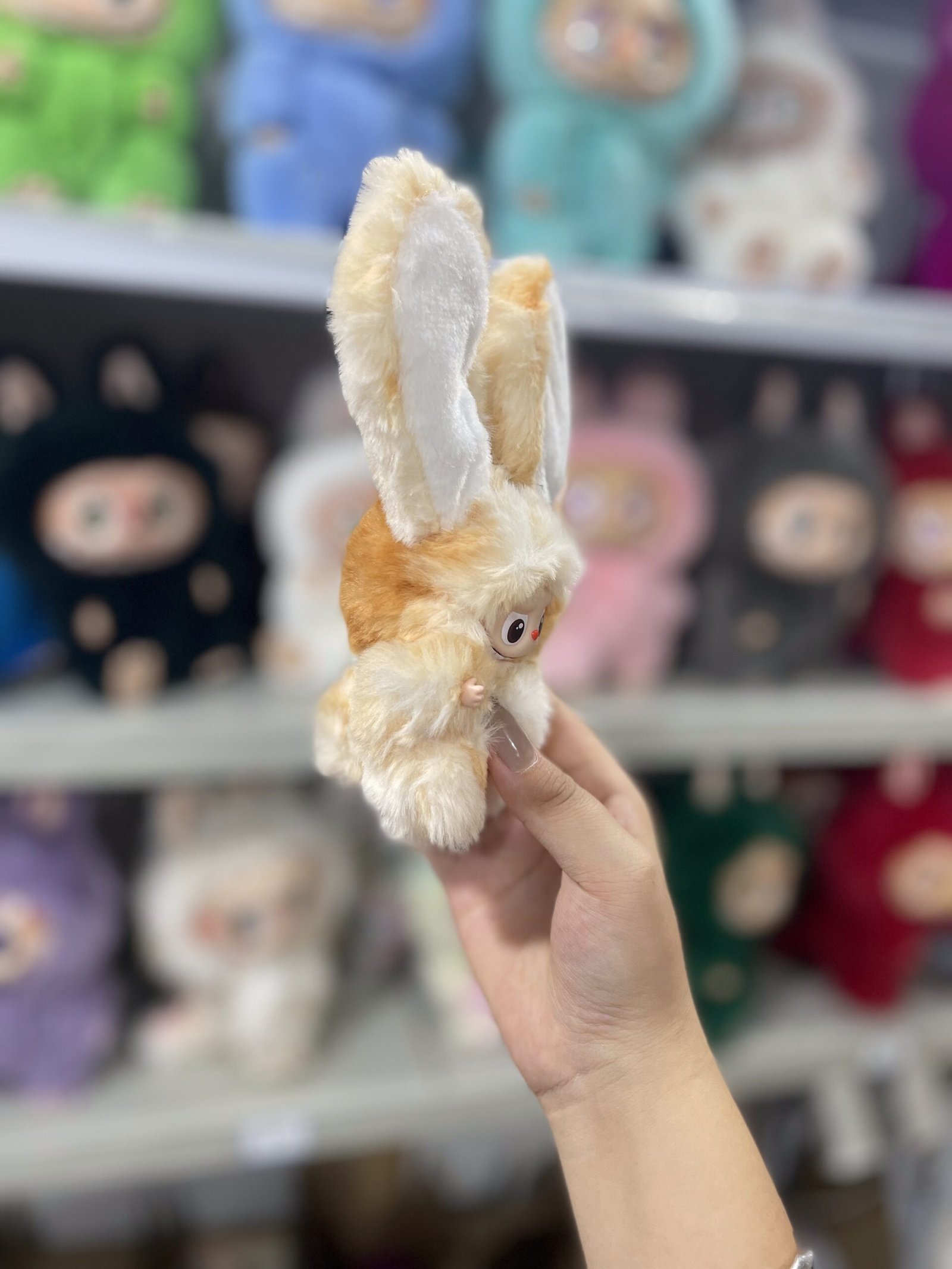 12cm Handmade Custom Mini Magnetic heart tail straight ear bunny Labubu vinyl plush pendant(all the colors) - Image 5
