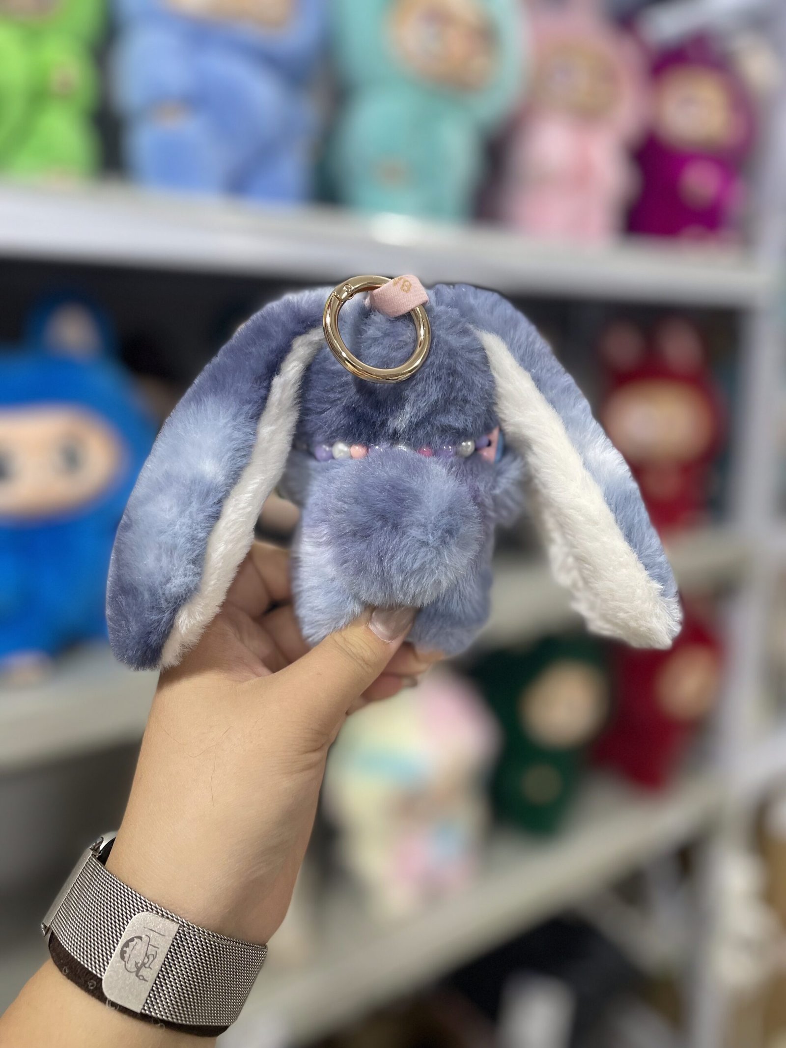 12cm Handmade Custom Mini Magnetic Short tailed Rabbit Labubu vinyl plush pendant(all the colors) - Image 5