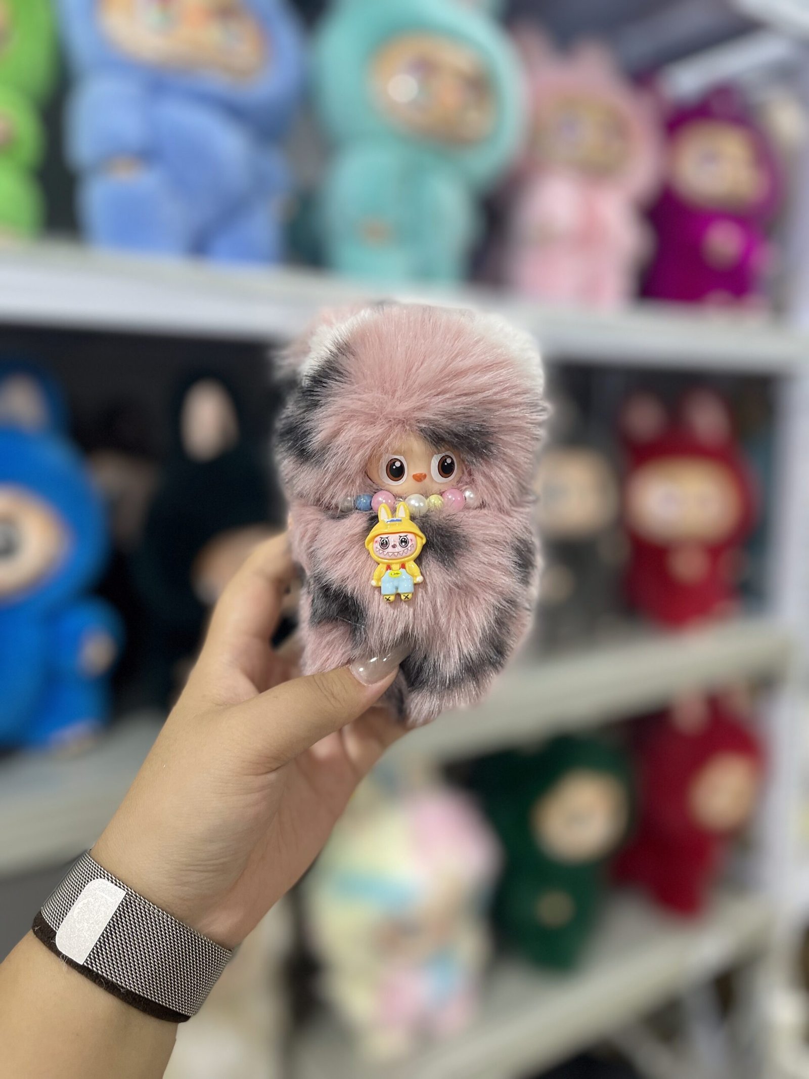 12cm Handmade Custom Mini Magnetic Heart Bear Labubu vinyl plush pendant(all the colors) - Image 16