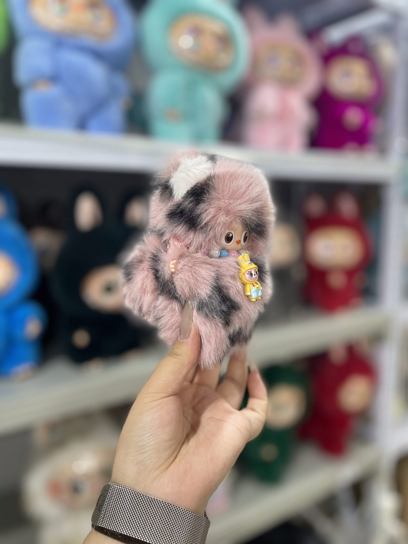 12cm Handmade Custom Mini Magnetic Heart Bear Labubu vinyl plush pendant(all the colors) - Image 17