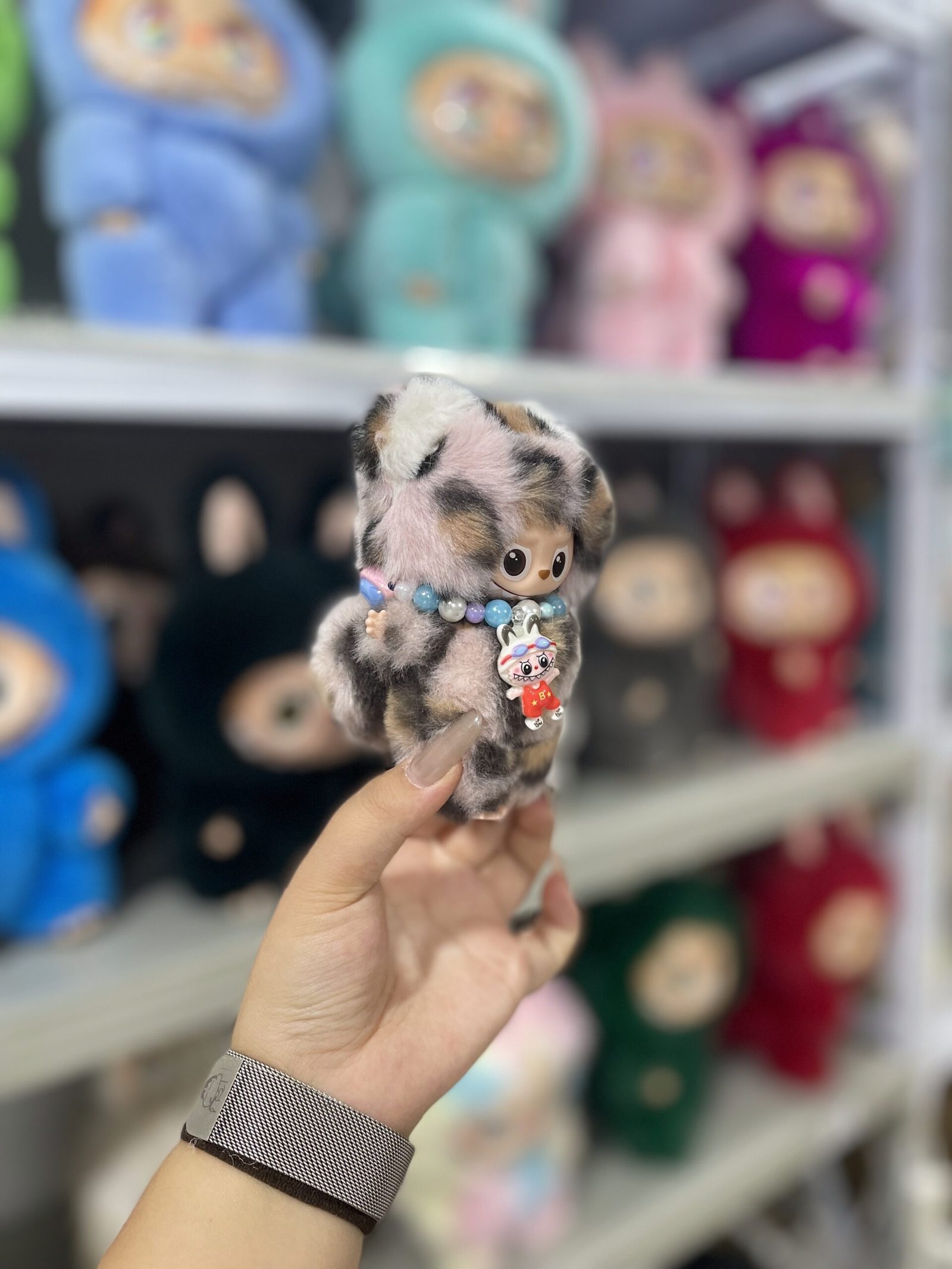 12cm Handmade Custom Mini Magnetic Heart Bear Labubu vinyl plush pendant(all the colors) - Image 7