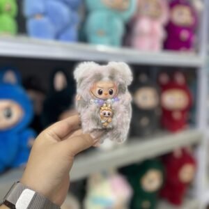 12cm Handmade Custom Mini Magnetic Heart Bear Labubu vinyl plush pendant(all the colors)