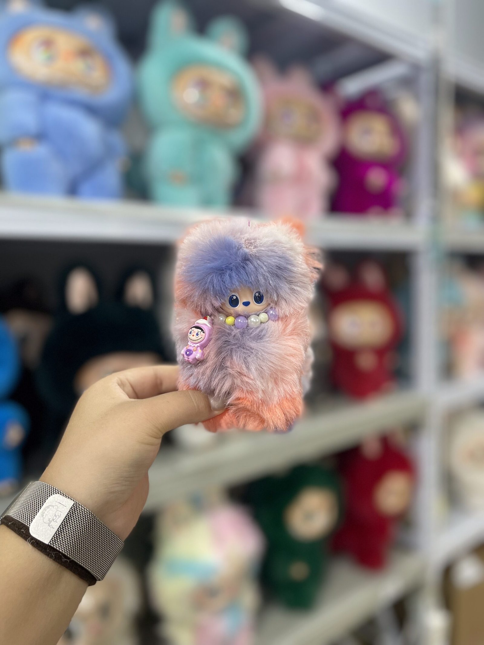 12cm Handmade Custom Mini Magnetic Heart Bear Labubu vinyl plush pendant(all the colors) - Image 12