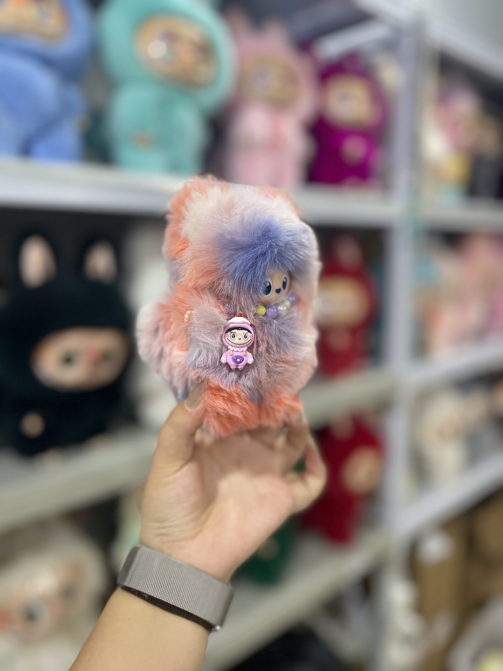 12cm Handmade Custom Mini Magnetic Heart Bear Labubu vinyl plush pendant(all the colors) - Image 13