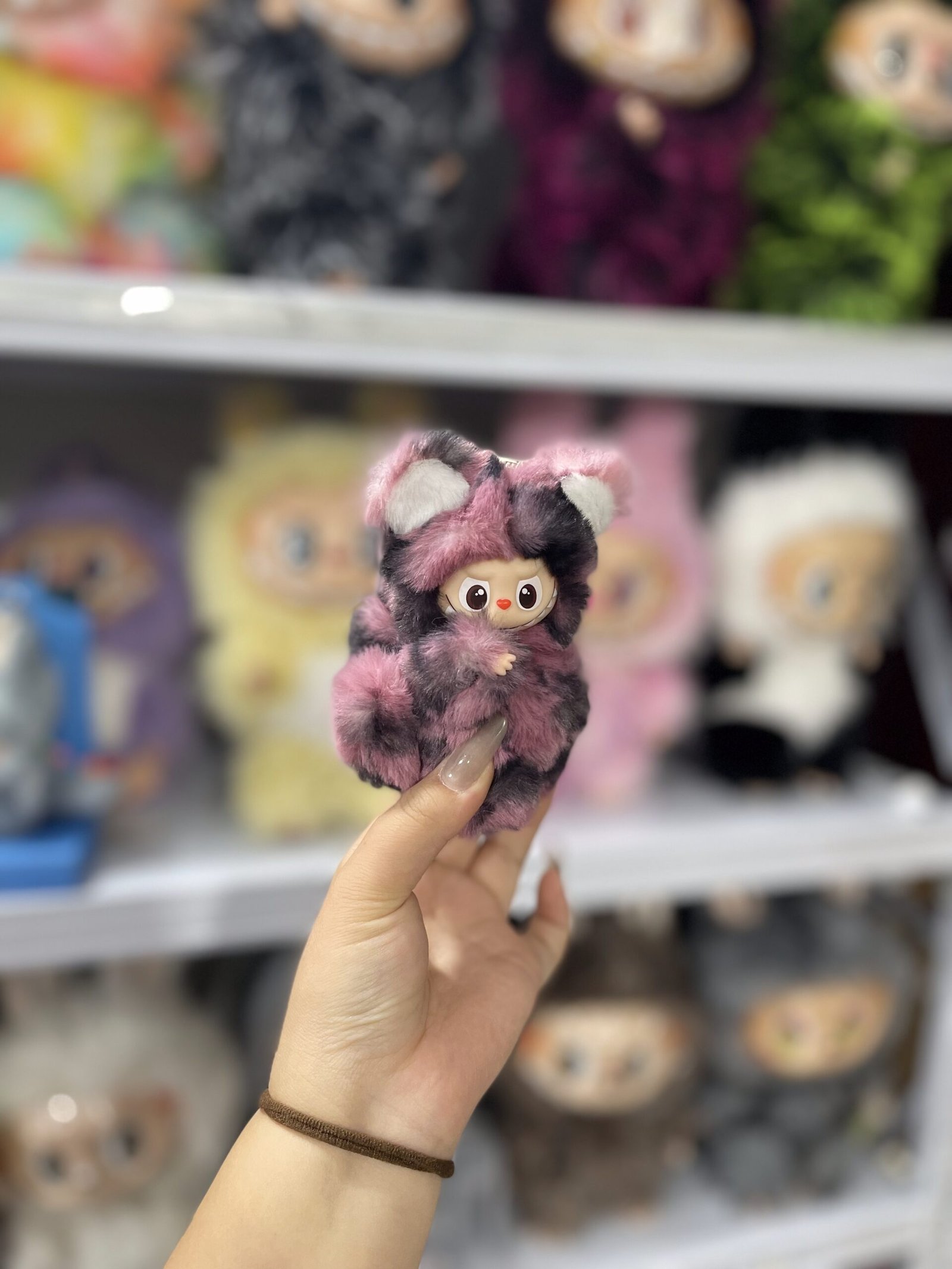 12cm Handmade Custom Mini Magnetic Heart Bear Labubu vinyl plush pendant(all the colors) - Image 3